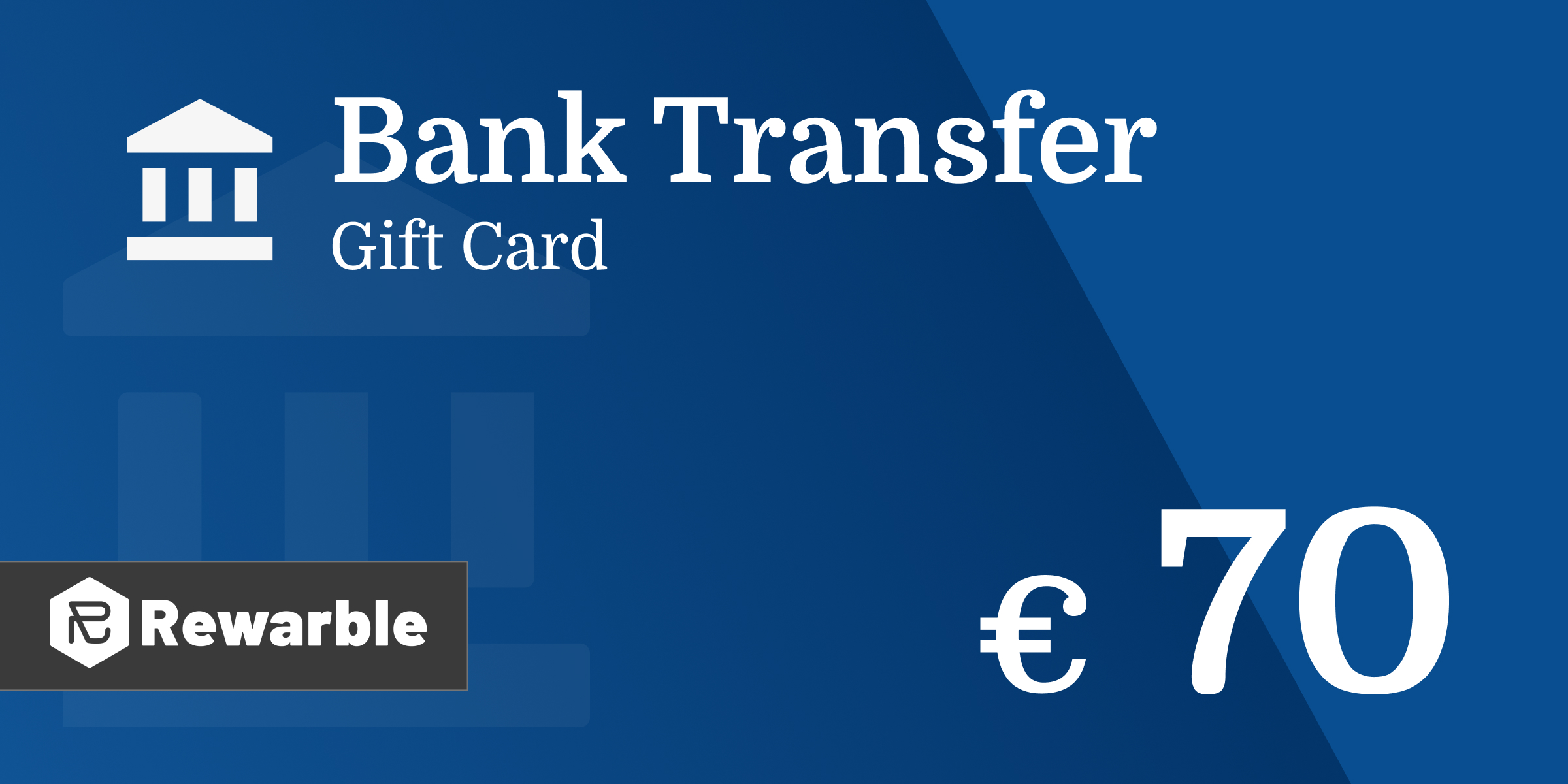 Bank Transfer Gift Card 70 EUR