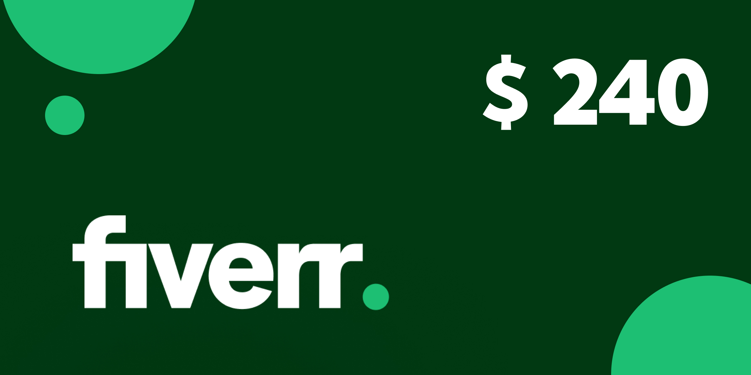 Fiverr Gift Card 240 USD