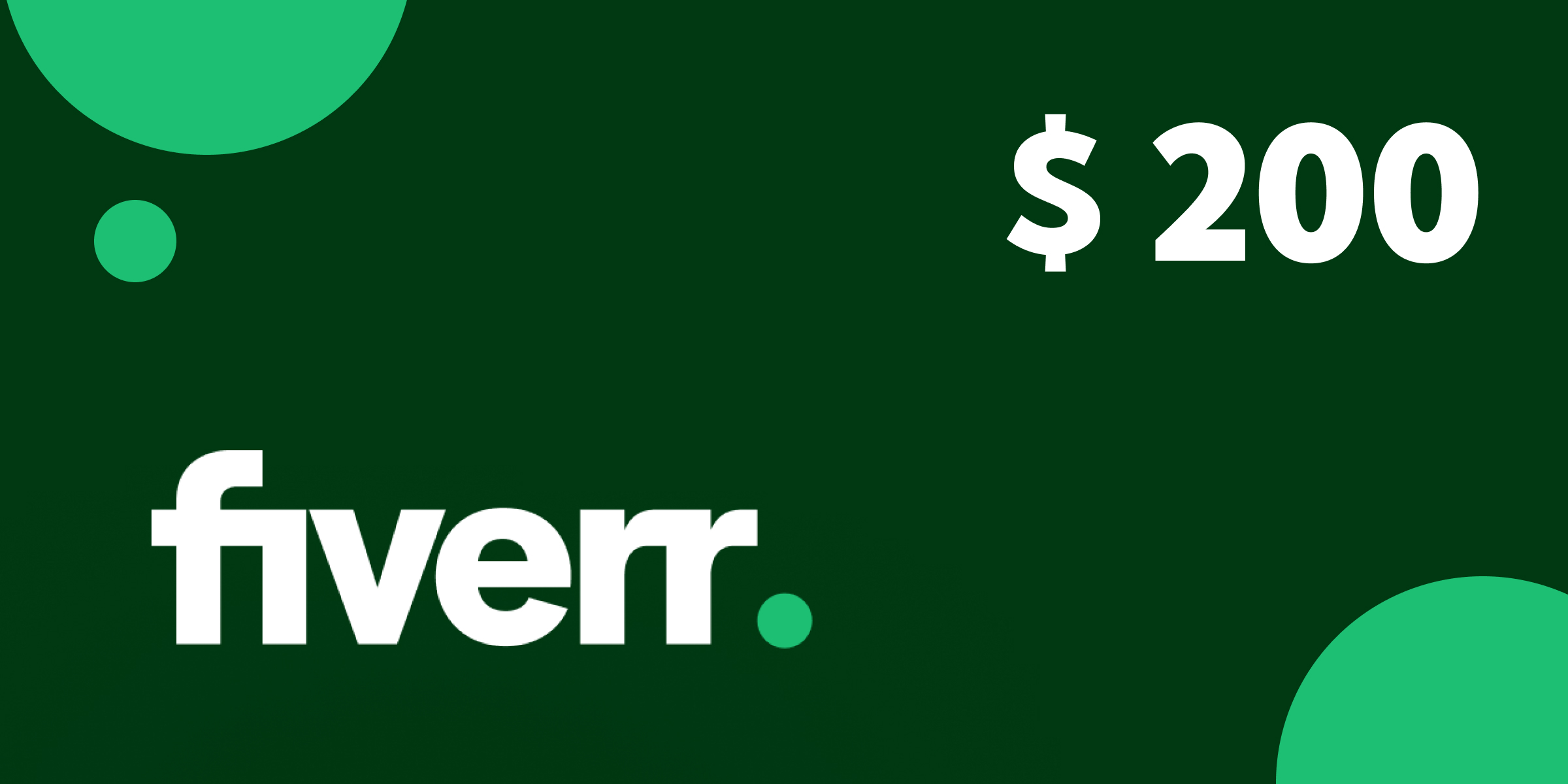 Fiverr Gift Card 200 USD