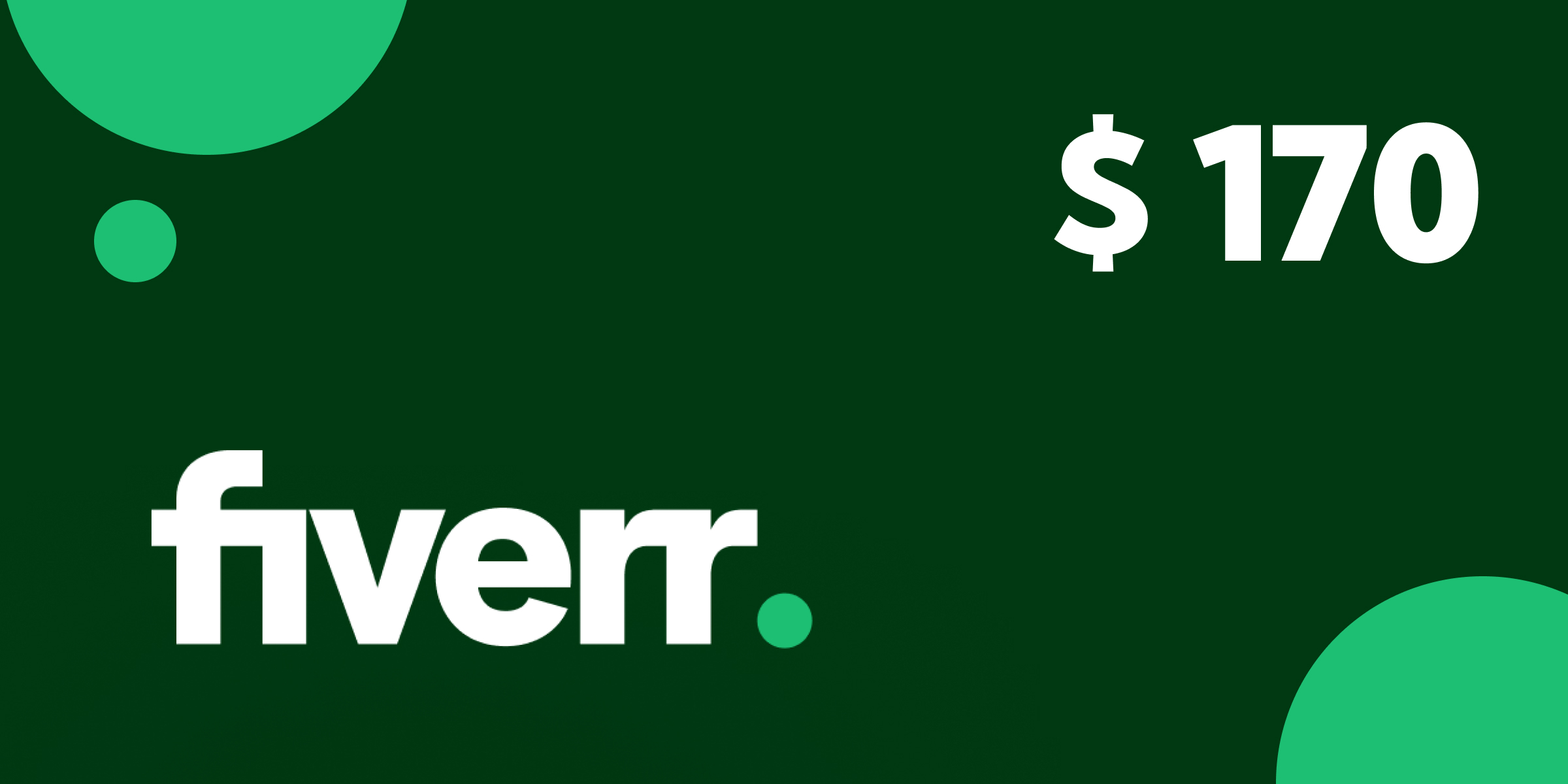 Fiverr Gift Card 170 USD