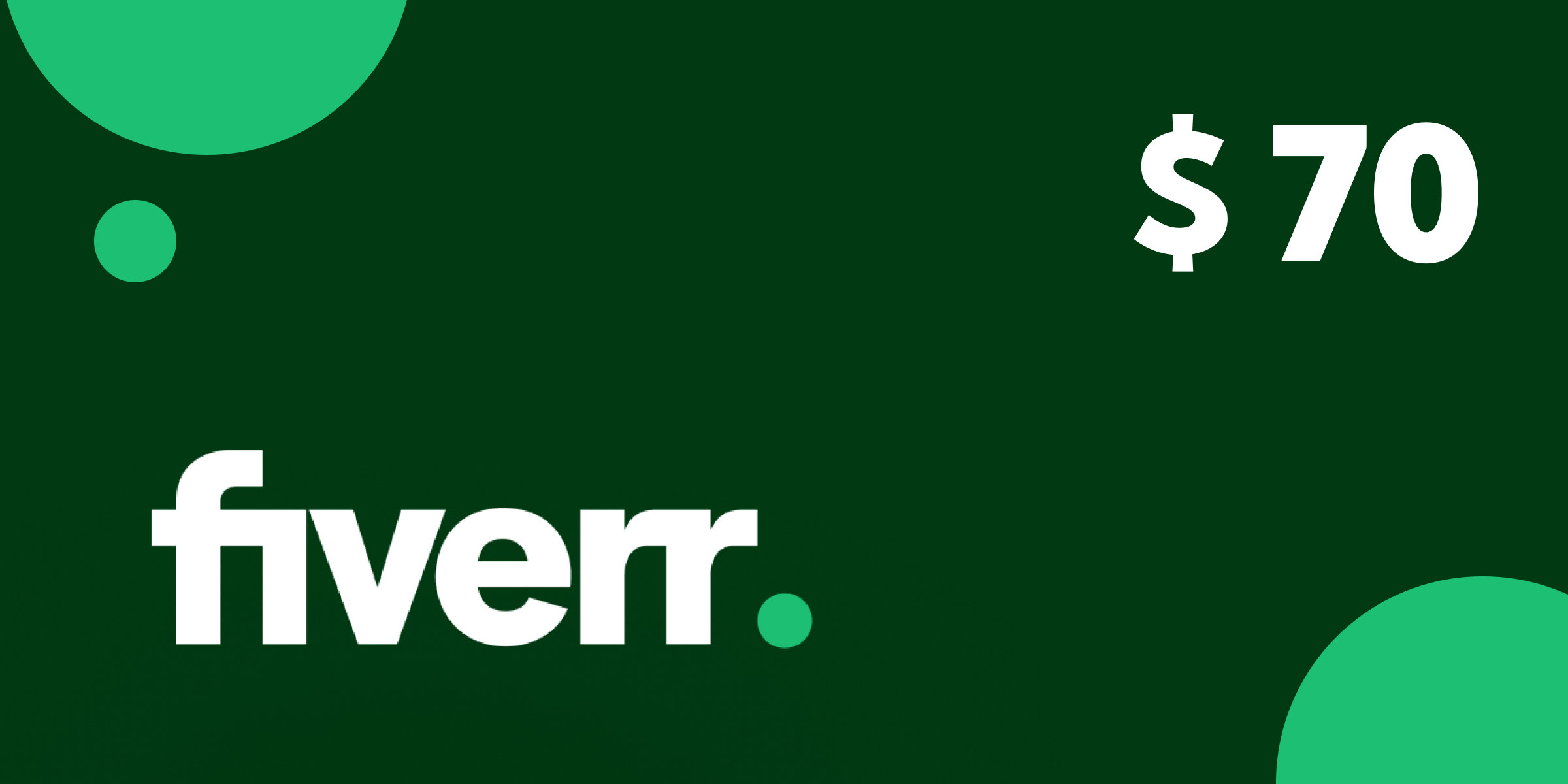Fiverr Gift Card 70 USD