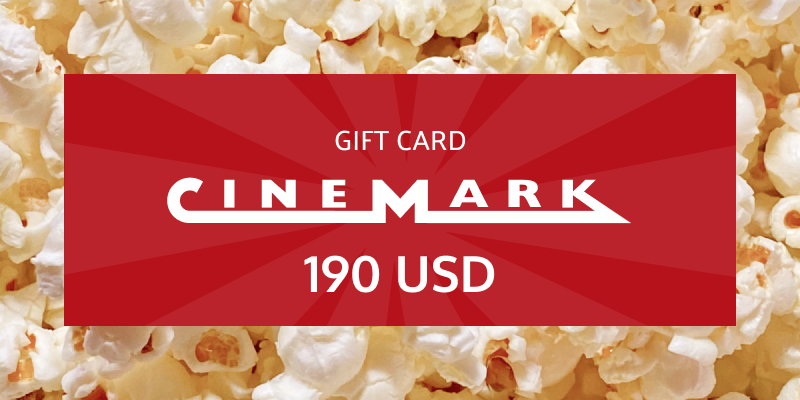 Cinemark Gift Card 190 USD