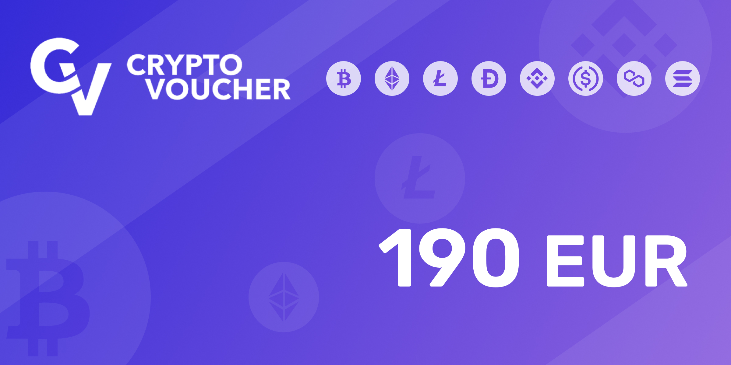 Crypto Voucher Gift Card 190 EUR