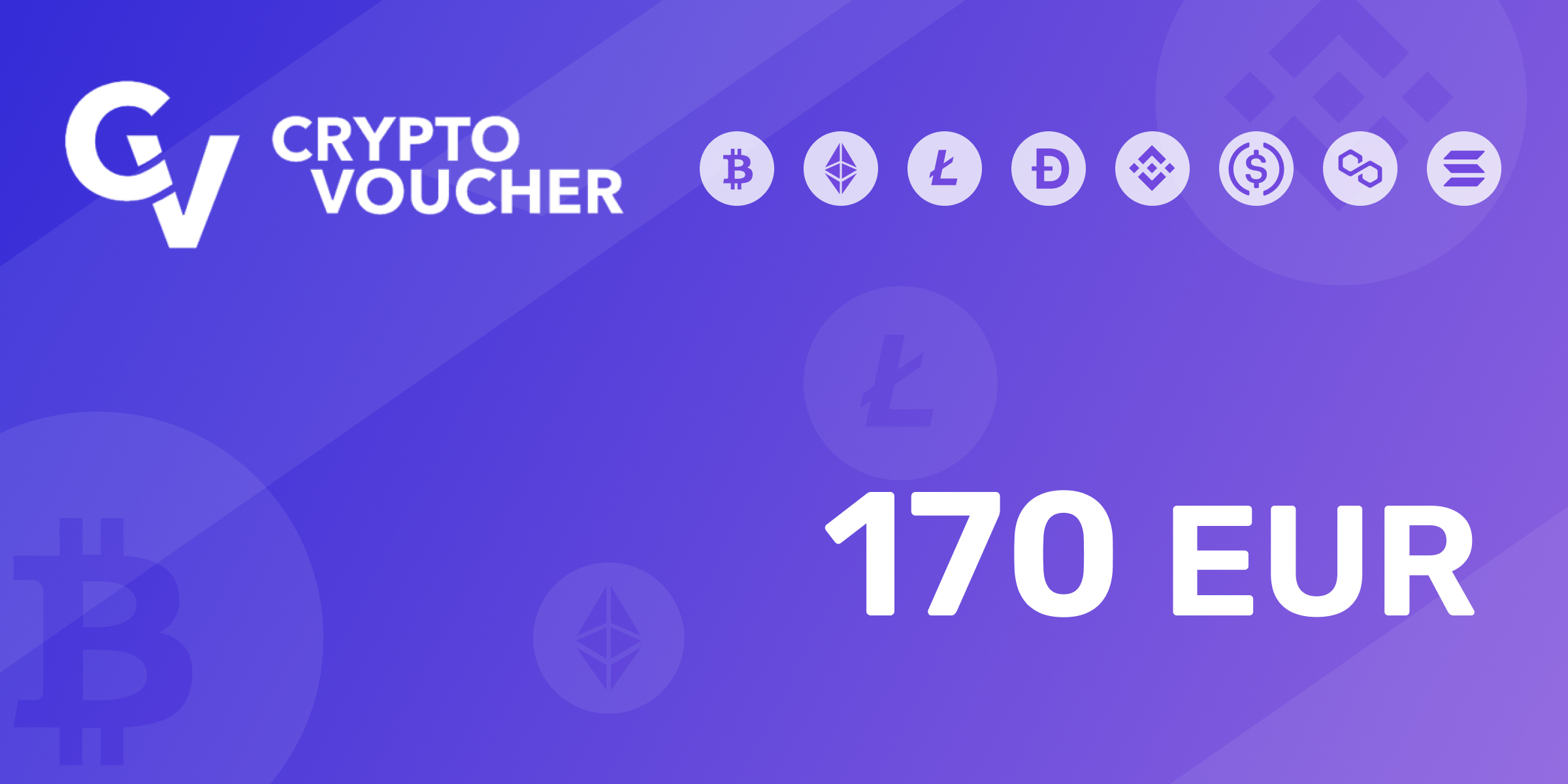 Crypto Voucher Gift Card 170 EUR