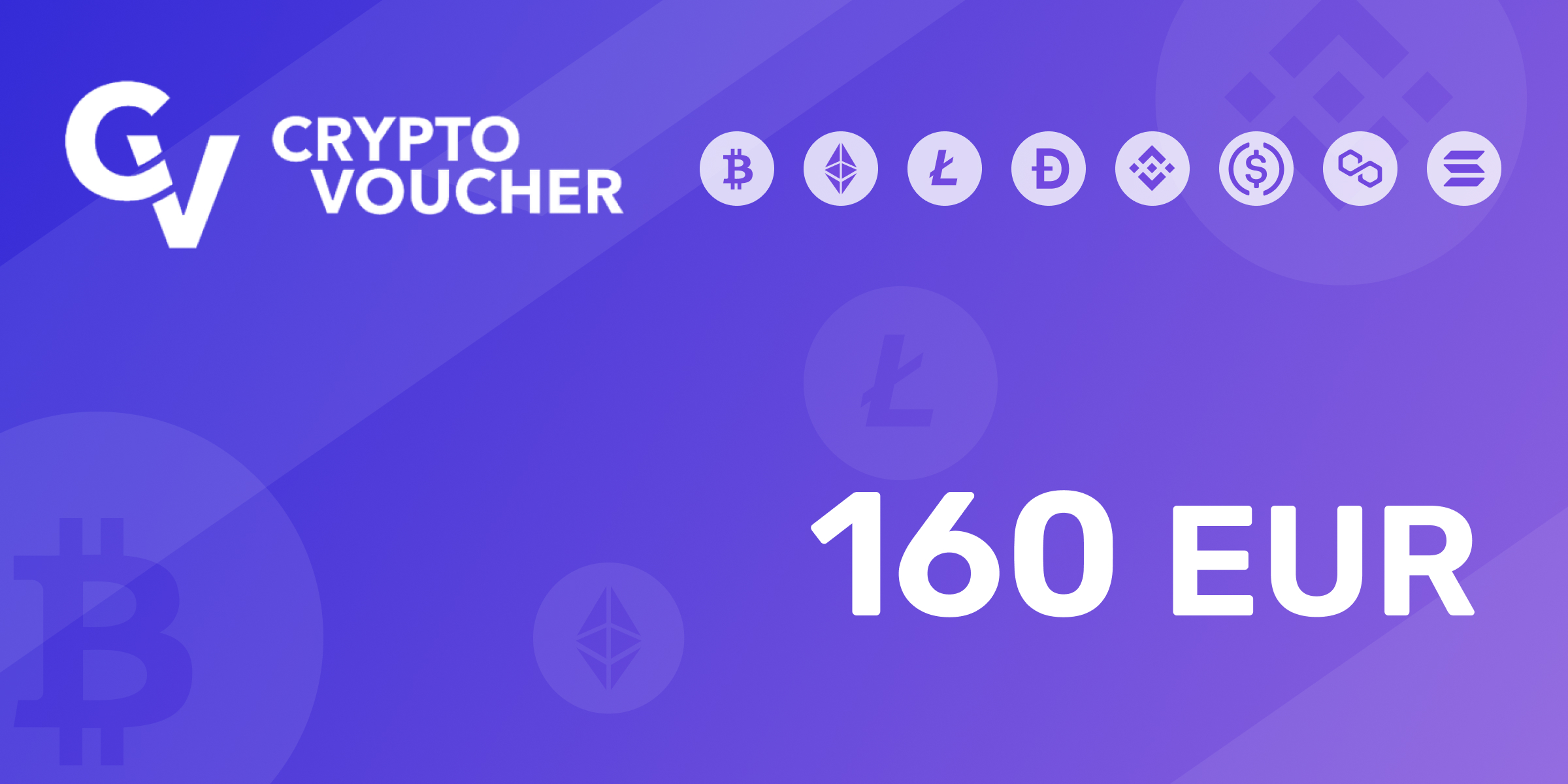 Crypto Voucher Gift Card 160 EUR
