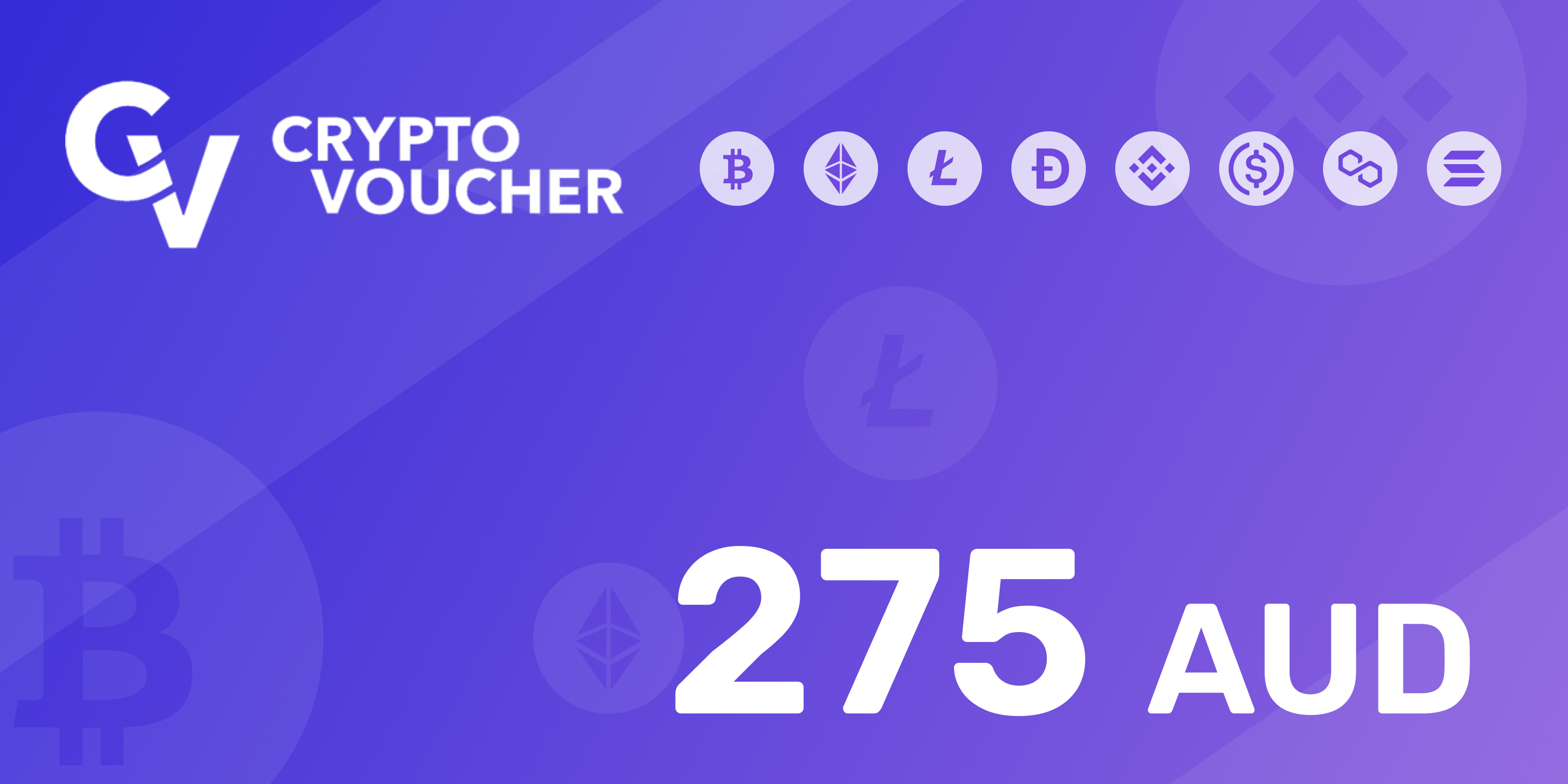 Crypto Voucher Gift Card 275 AUD