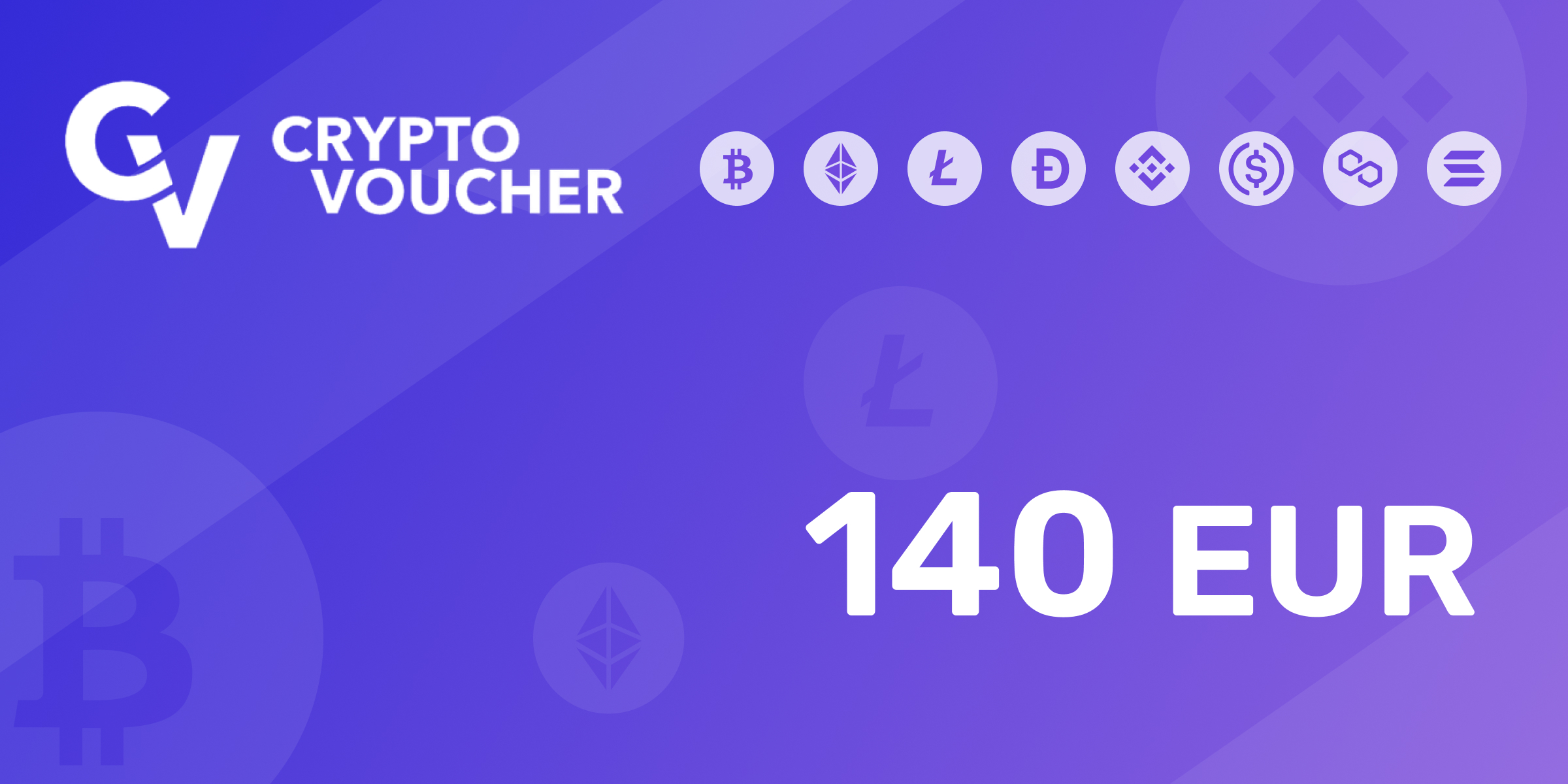 Crypto Voucher Gift Card 140 EUR