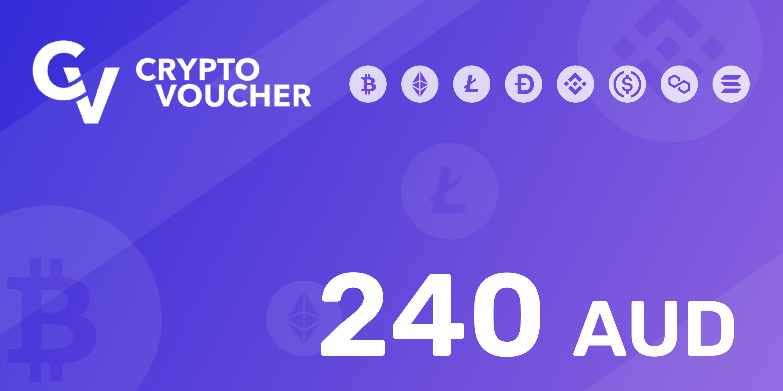 Crypto Voucher Gift Card 240 AUD