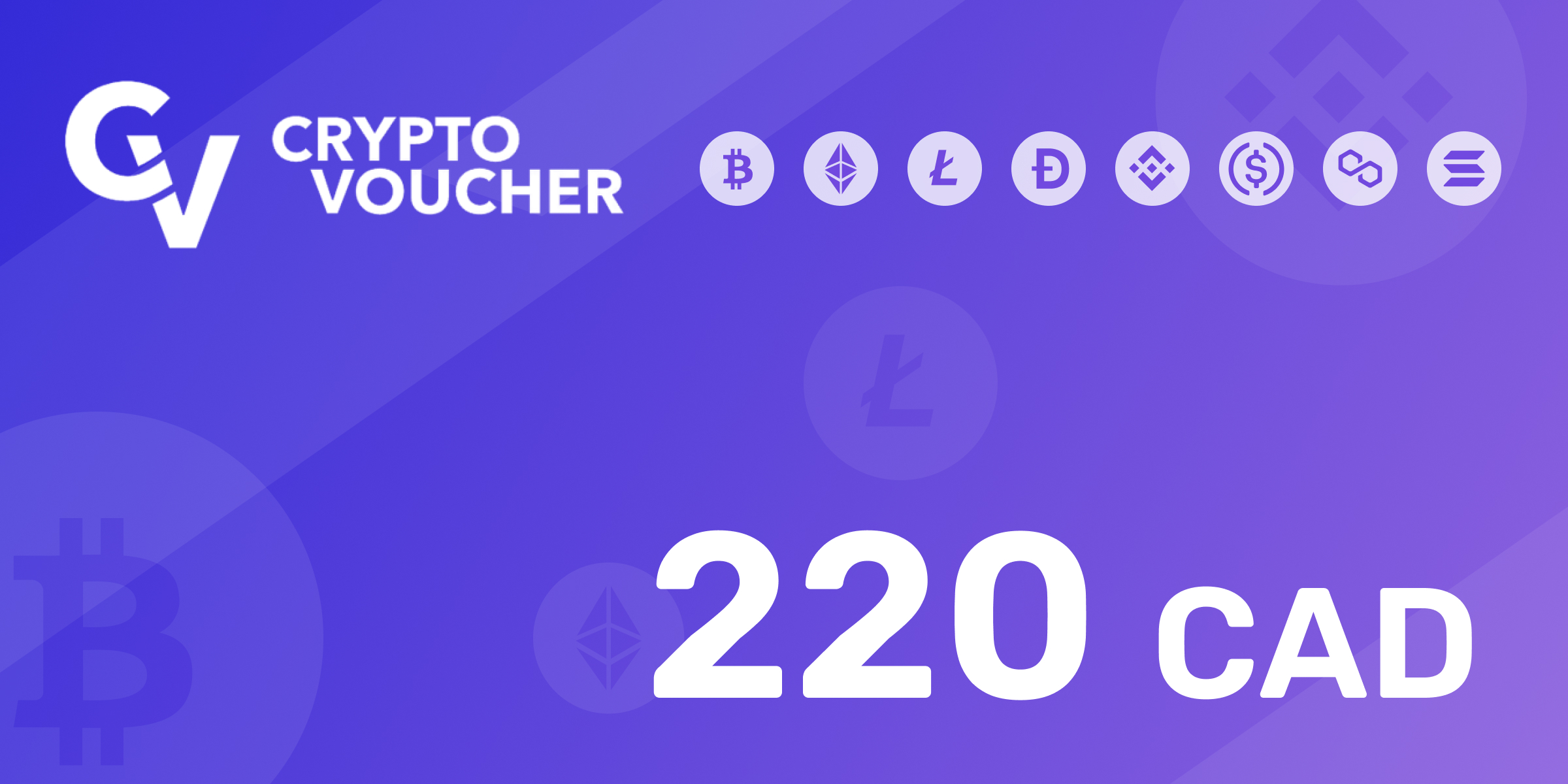 Crypto Voucher Gift Card 220 CAD
