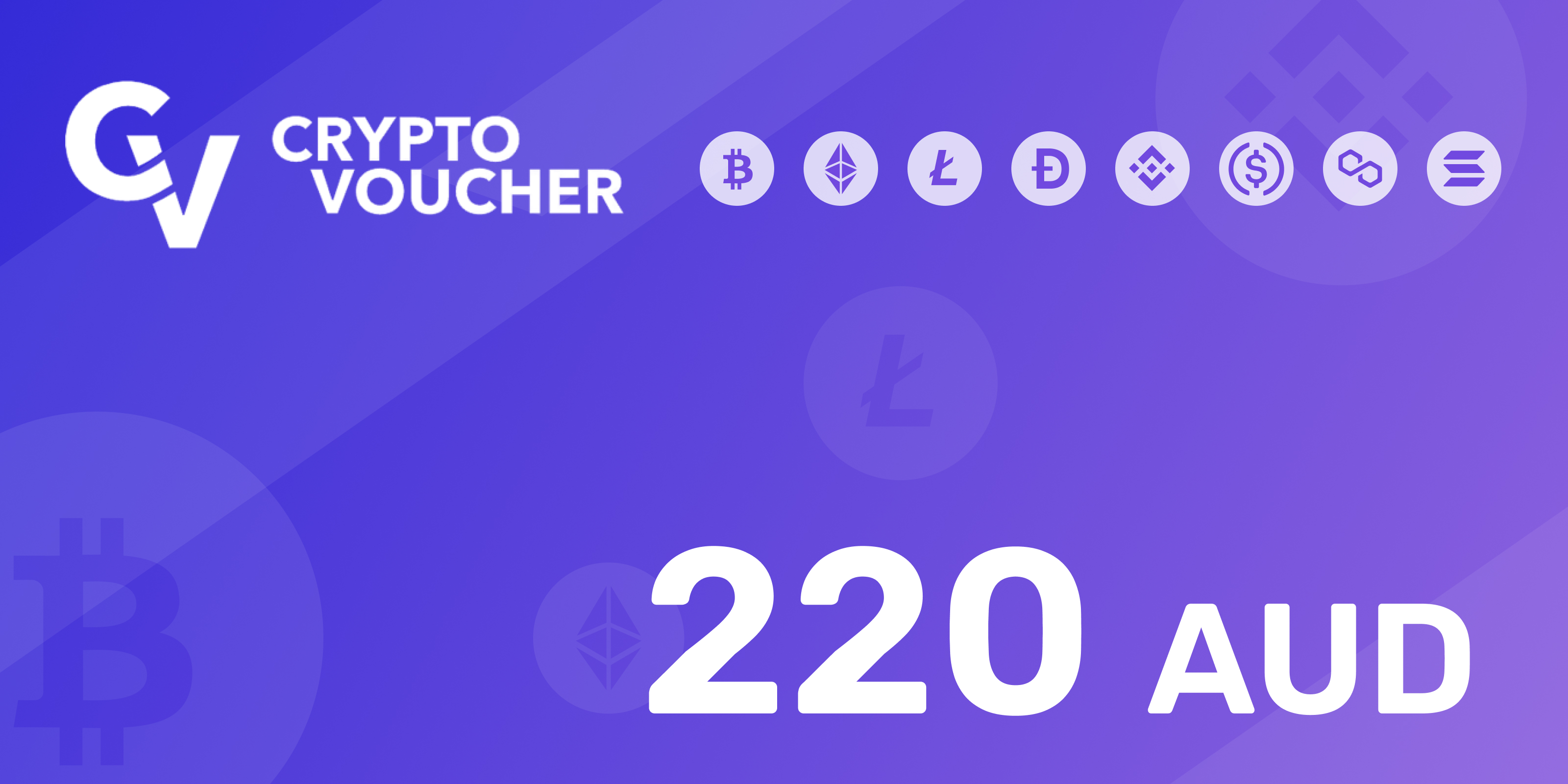 Crypto Voucher Gift Card 220 AUD
