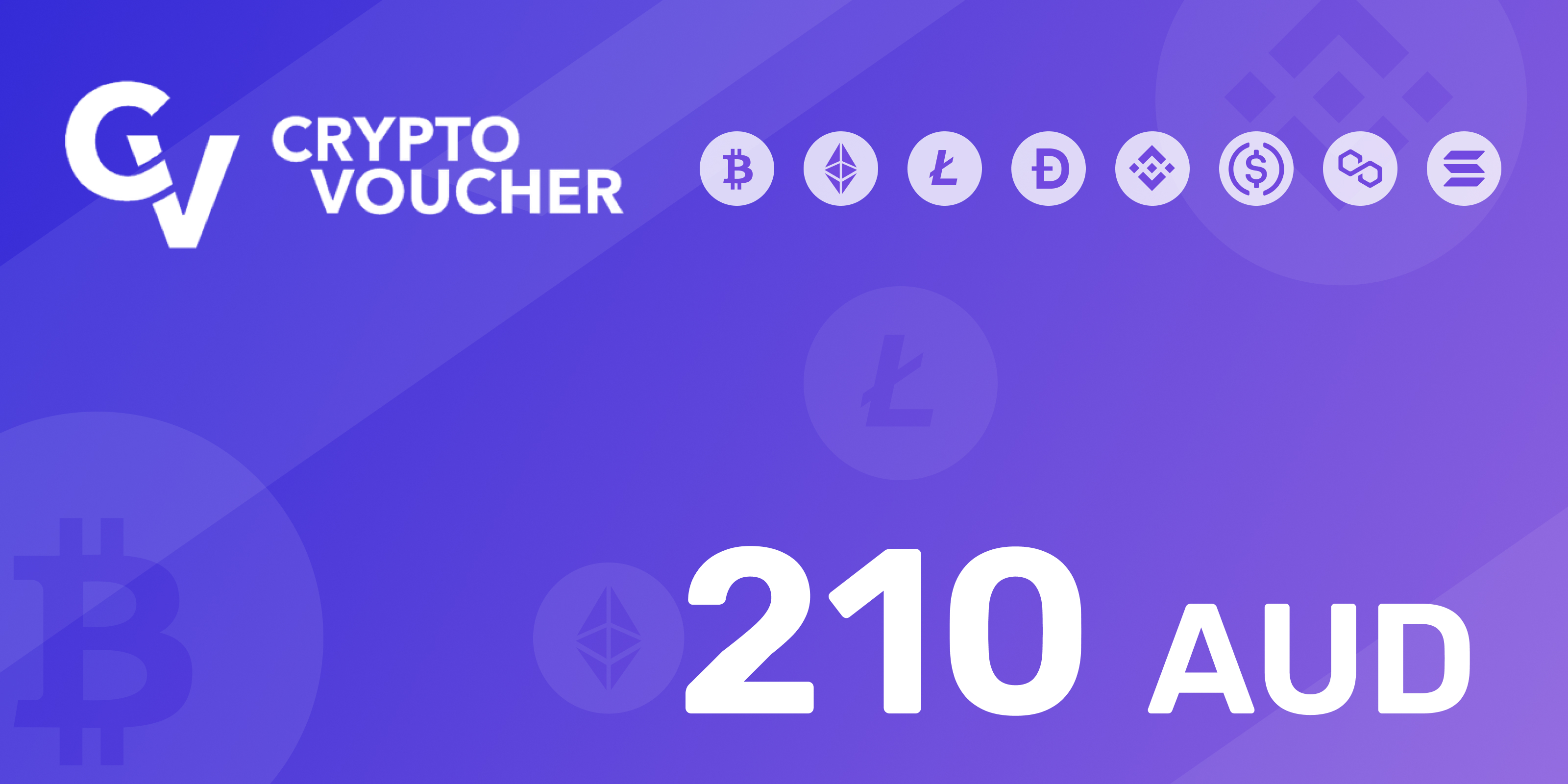 Crypto Voucher Gift Card 210 AUD