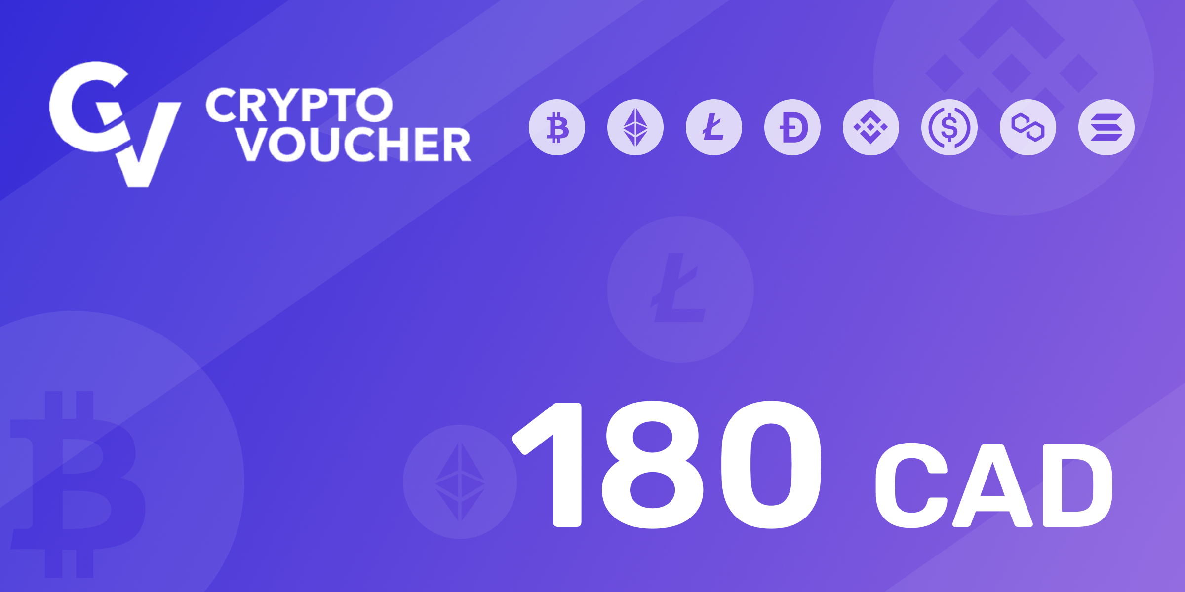 Crypto Voucher Gift Card 180 CAD
