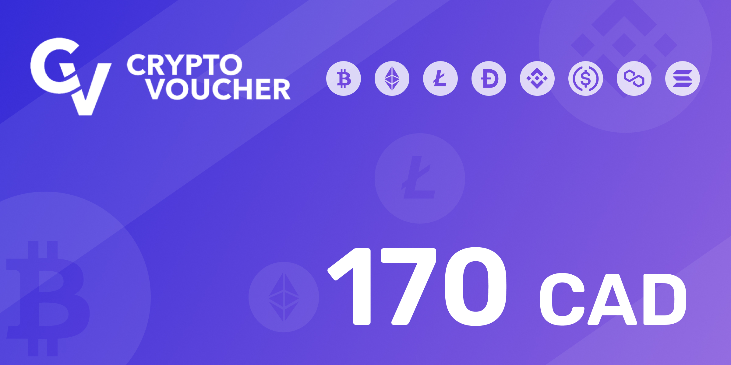 Crypto Voucher Gift Card 170 CAD