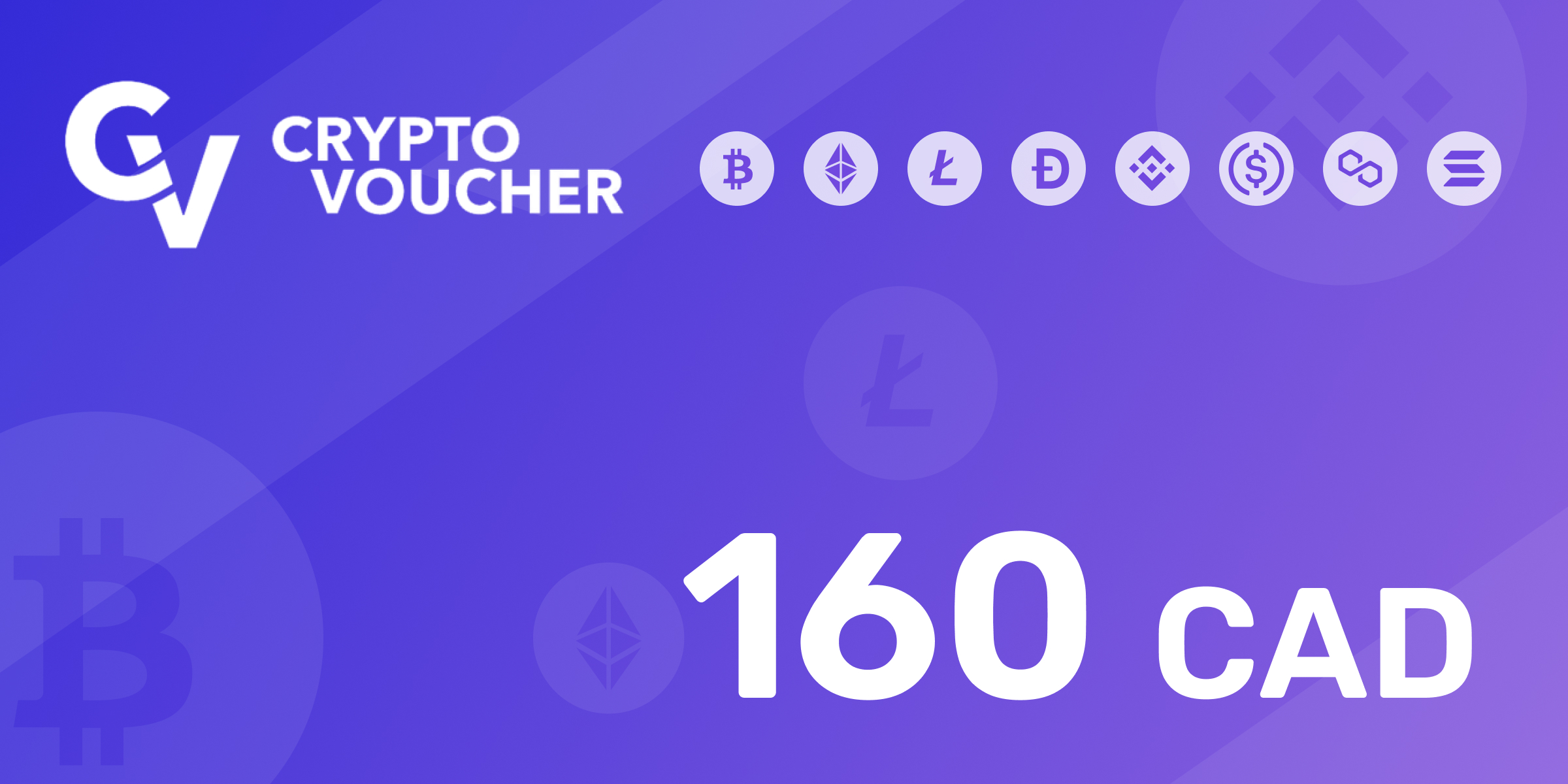 Crypto Voucher Gift Card 160 CAD