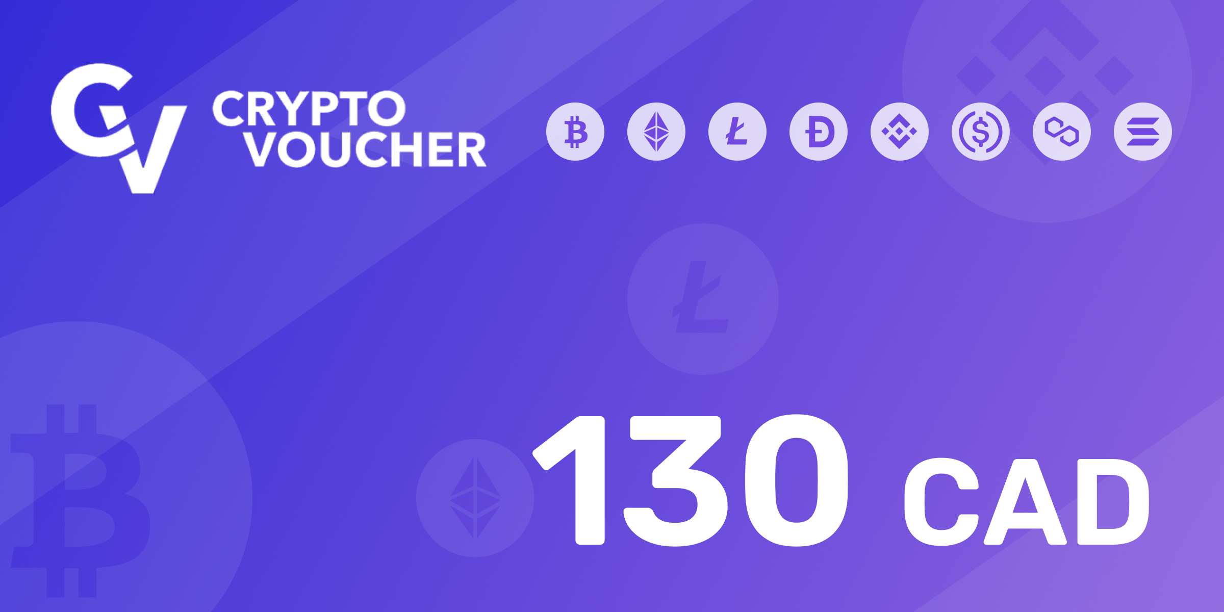 Crypto Voucher Gift Card 130 CAD