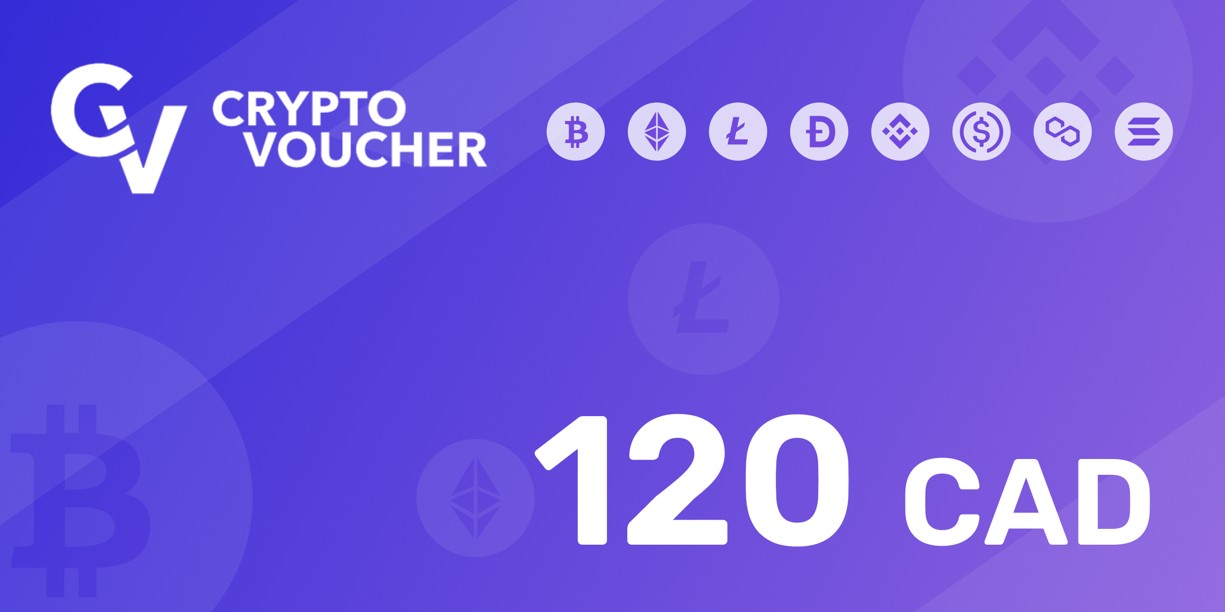Crypto Voucher Gift Card 120 CAD