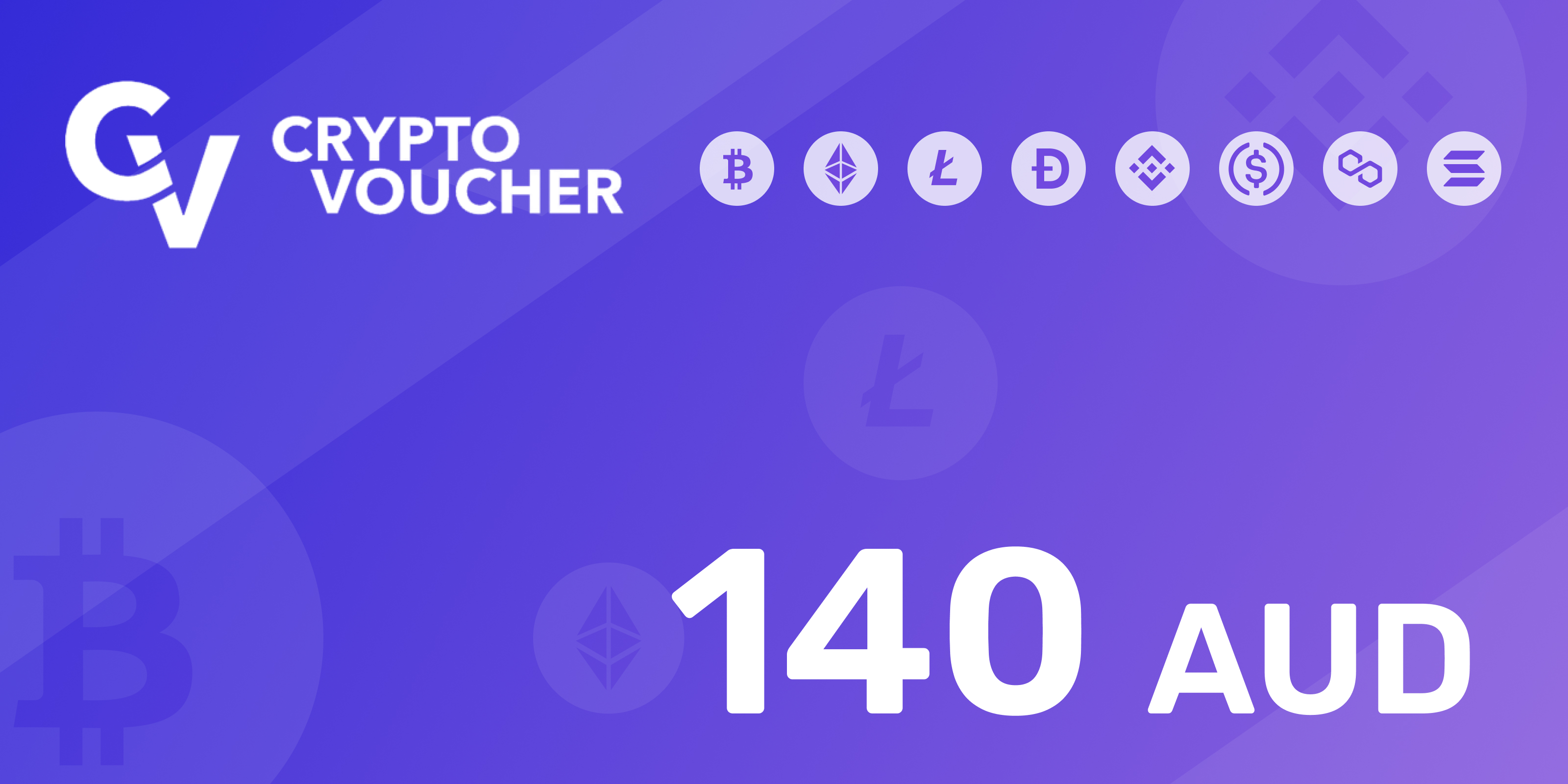 Crypto Voucher Gift Card 140 AUD