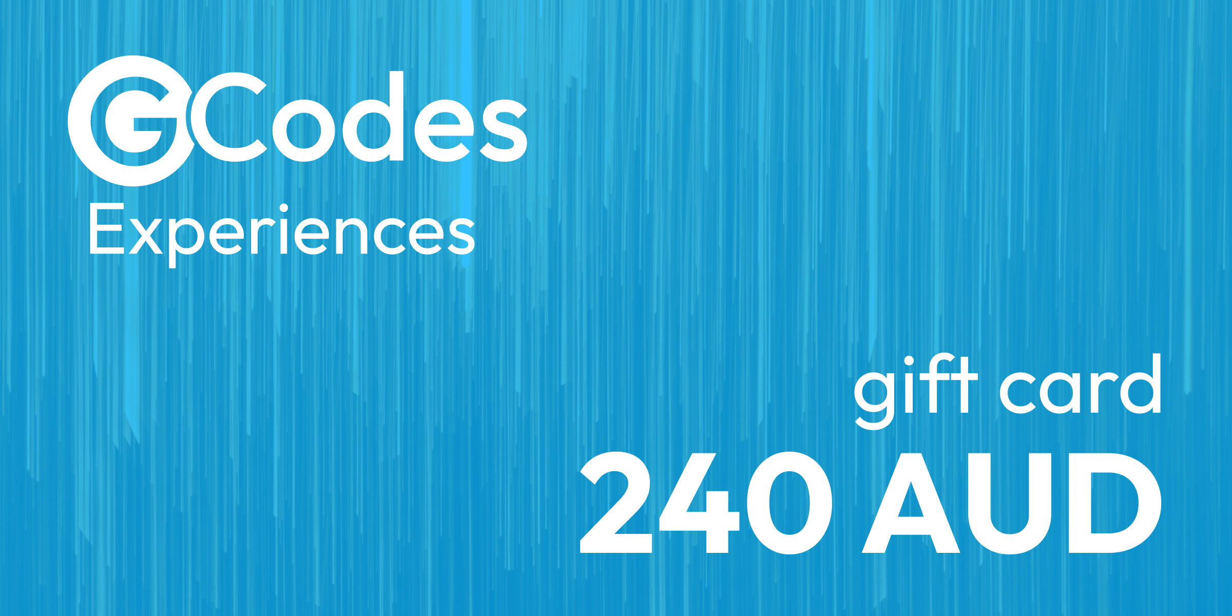 GCodes Global Experiences Gift Card 240 AUD