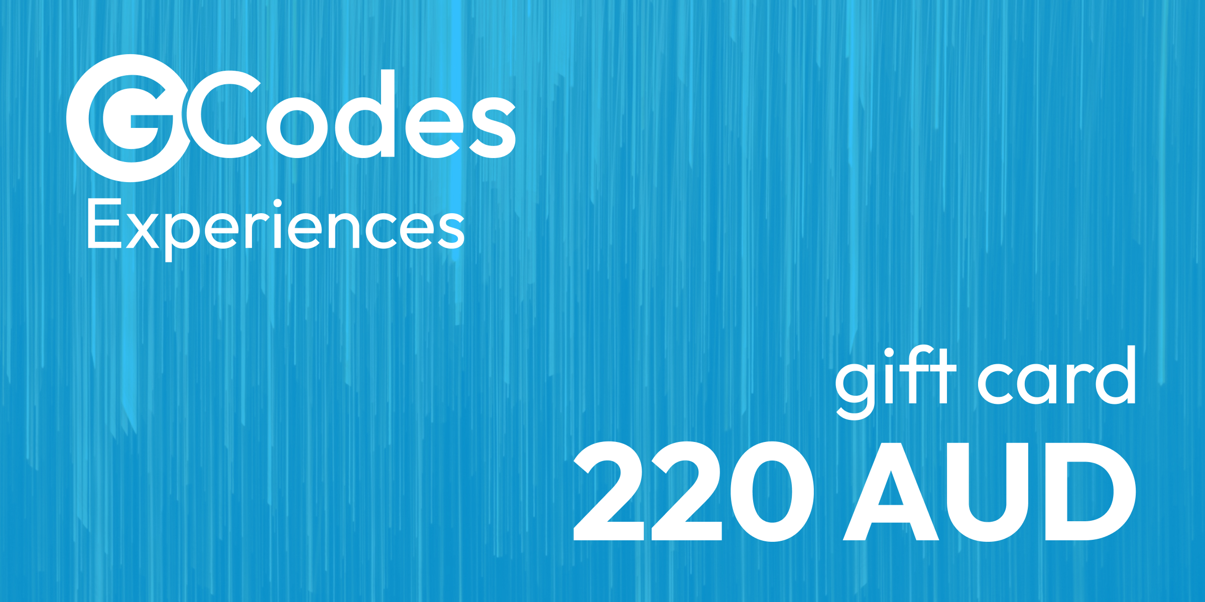 GCodes Global Experiences Gift Card 220 AUD