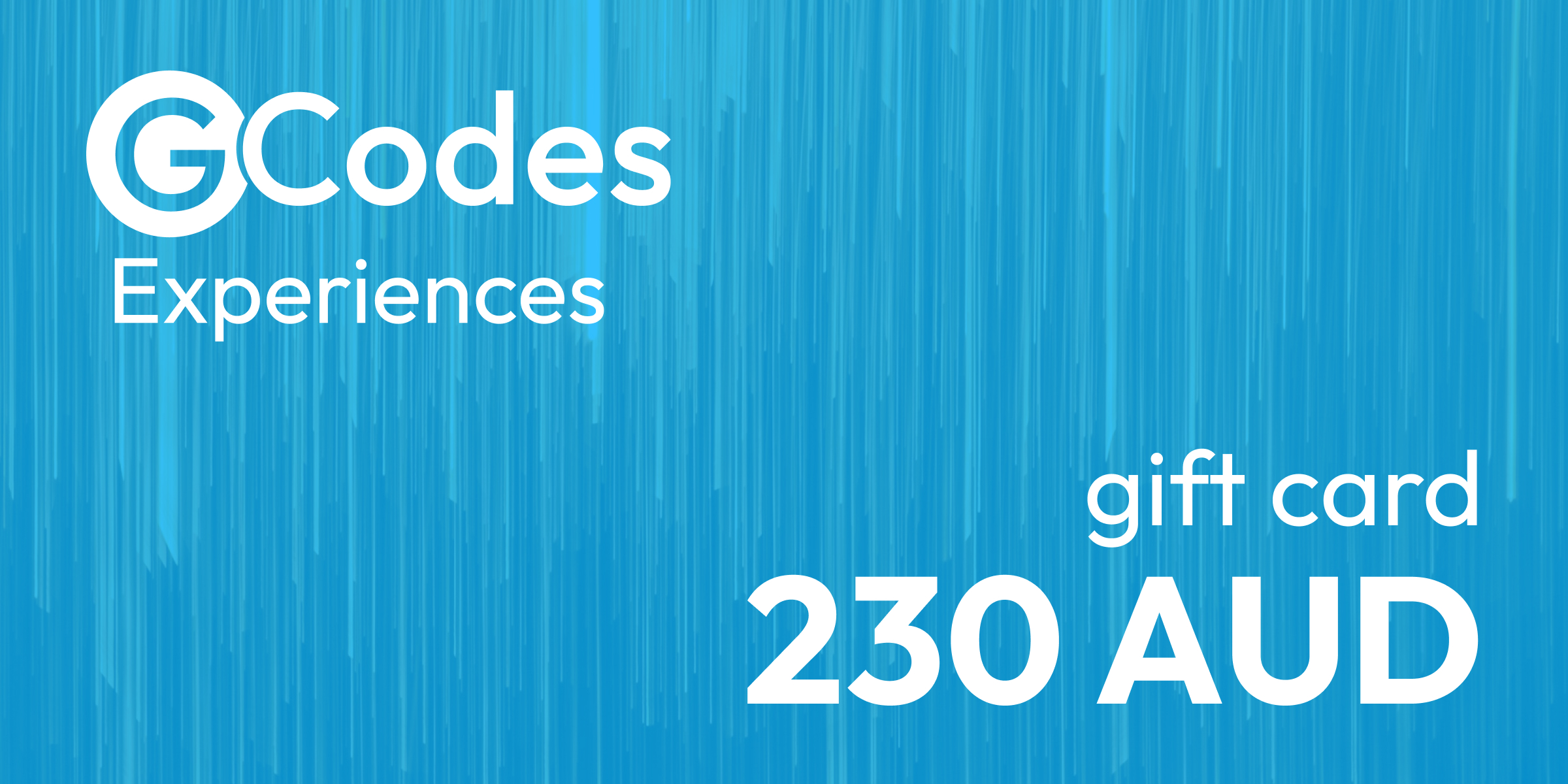 GCodes Global Experiences Gift Card 230 AUD