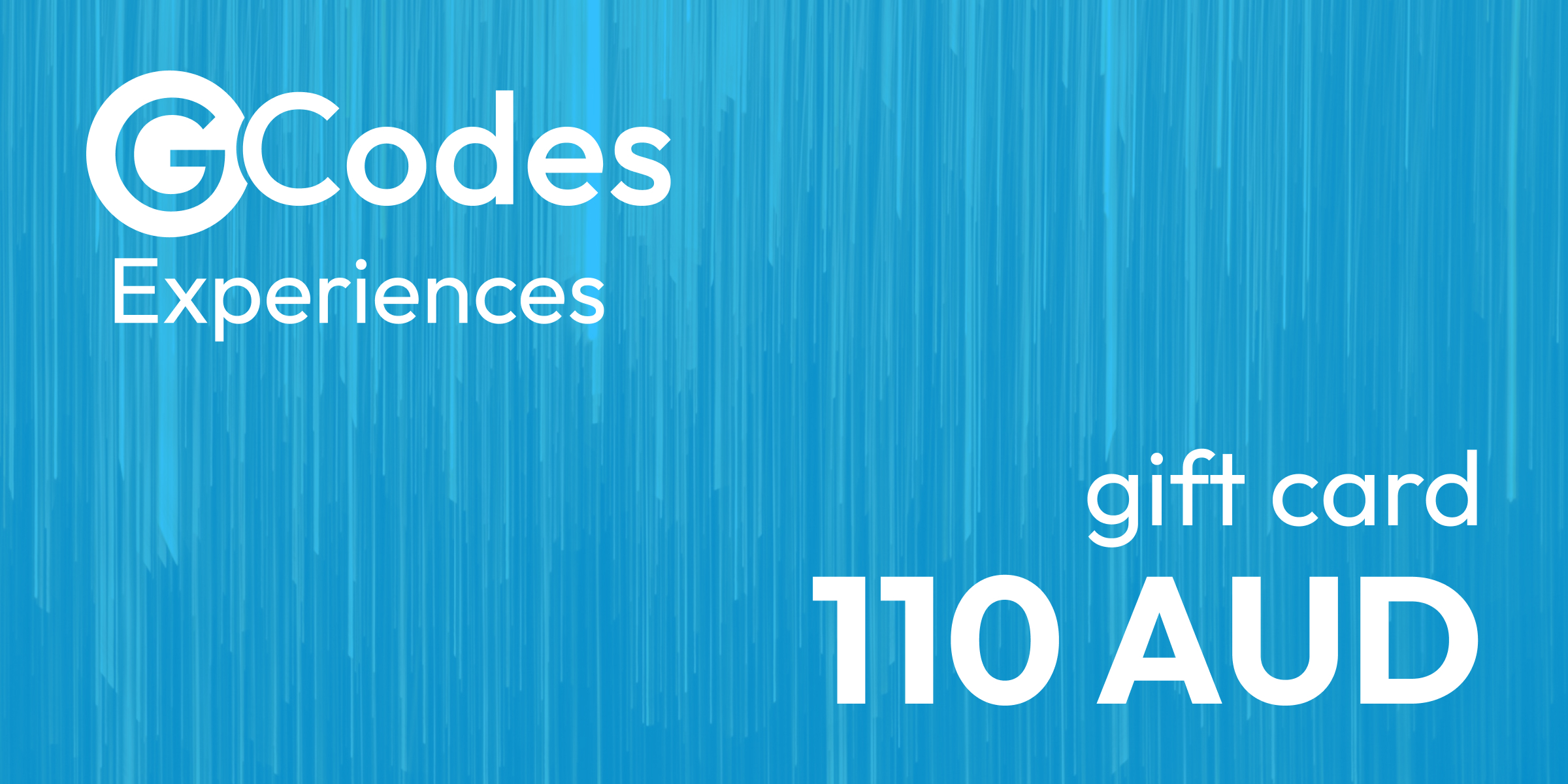 GCodes Global Experiences Gift Card 110 AUD