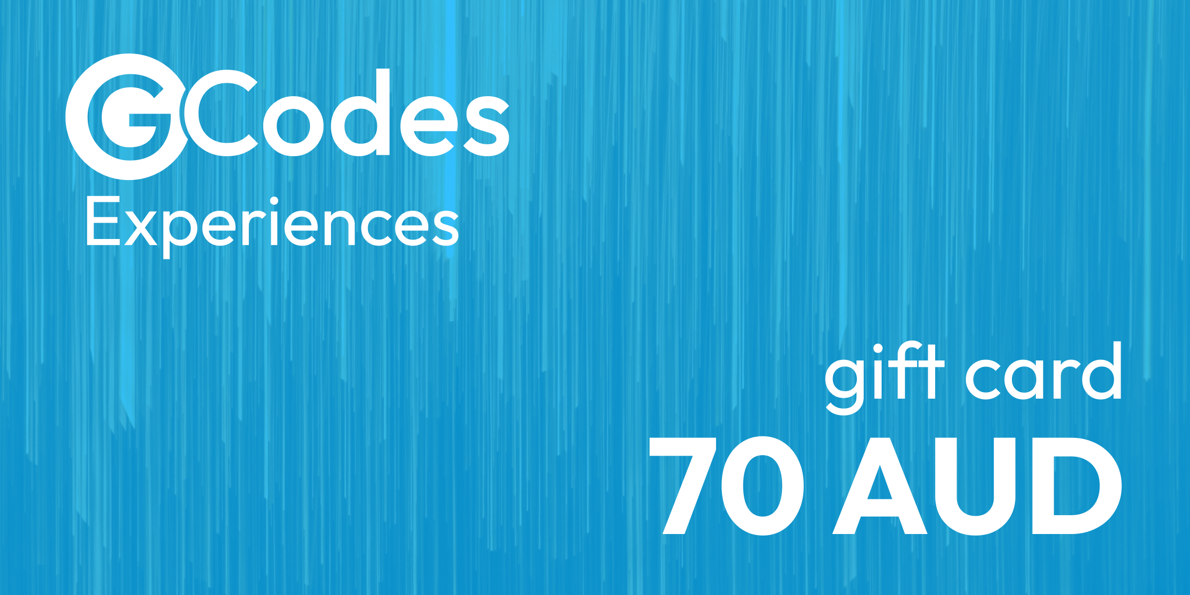 GCodes Global Experiences Gift Card 70 AUD