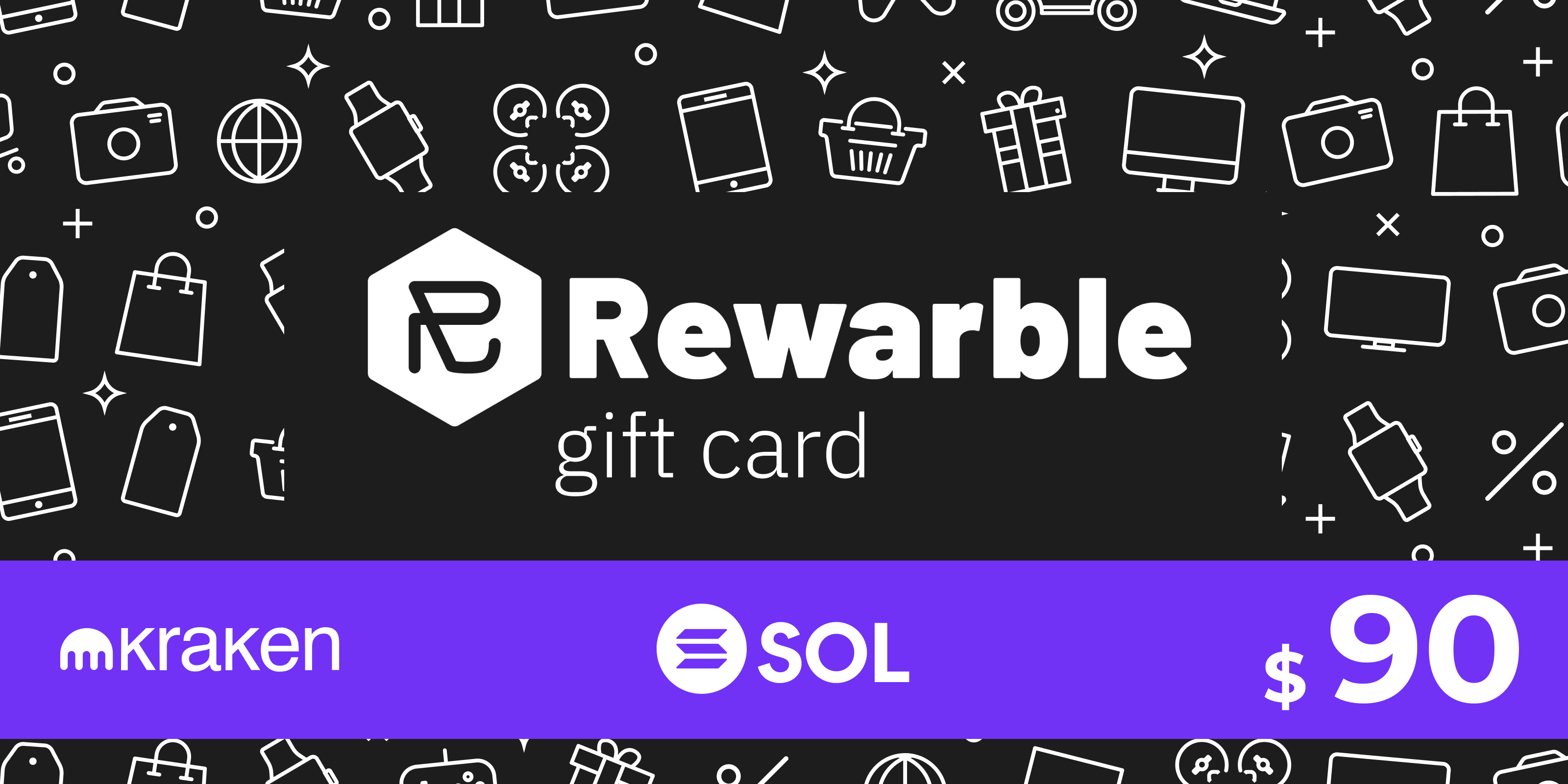Rewarble Kraken Gift Card SOL 90 USD