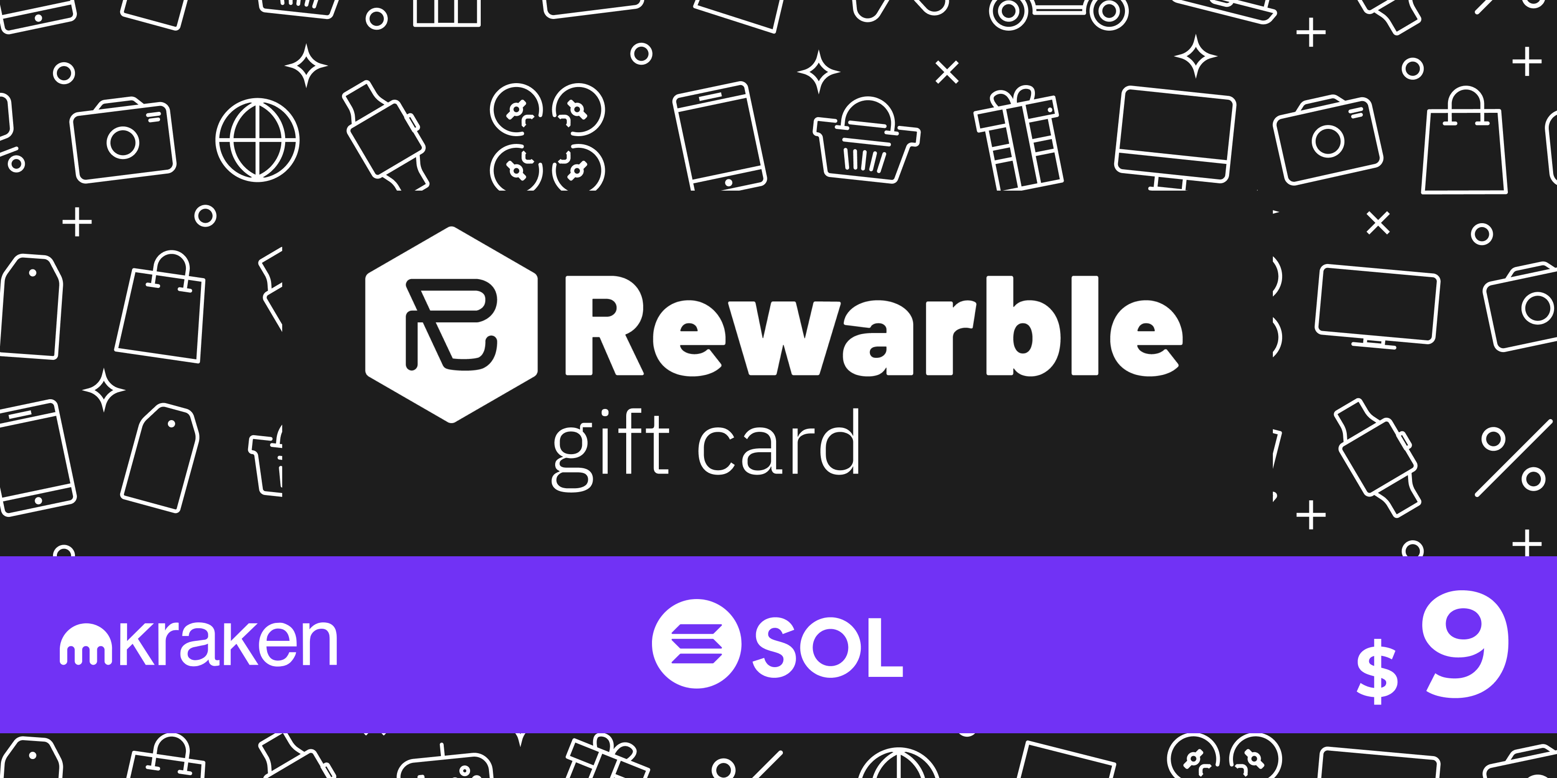 Rewarble Kraken Gift Card SOL 9 USD