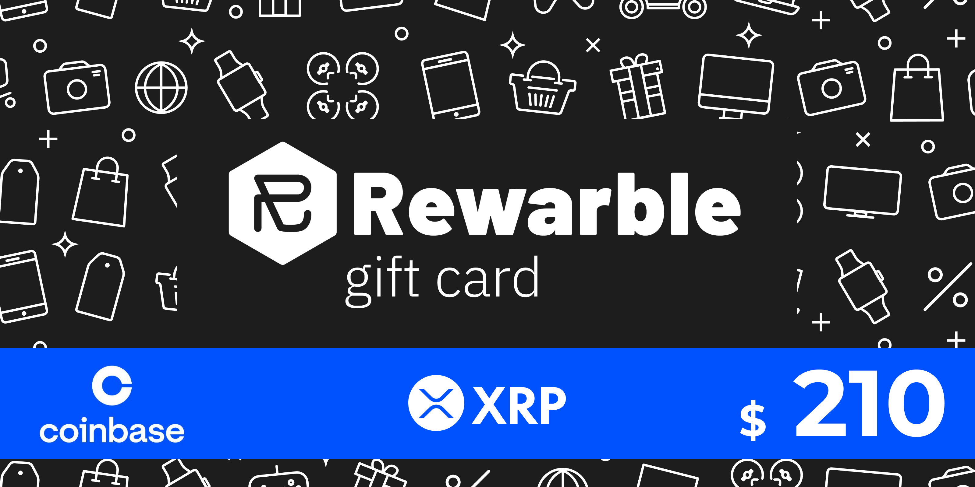 Rewarble Coinbase Gift Card XRP 210 USD