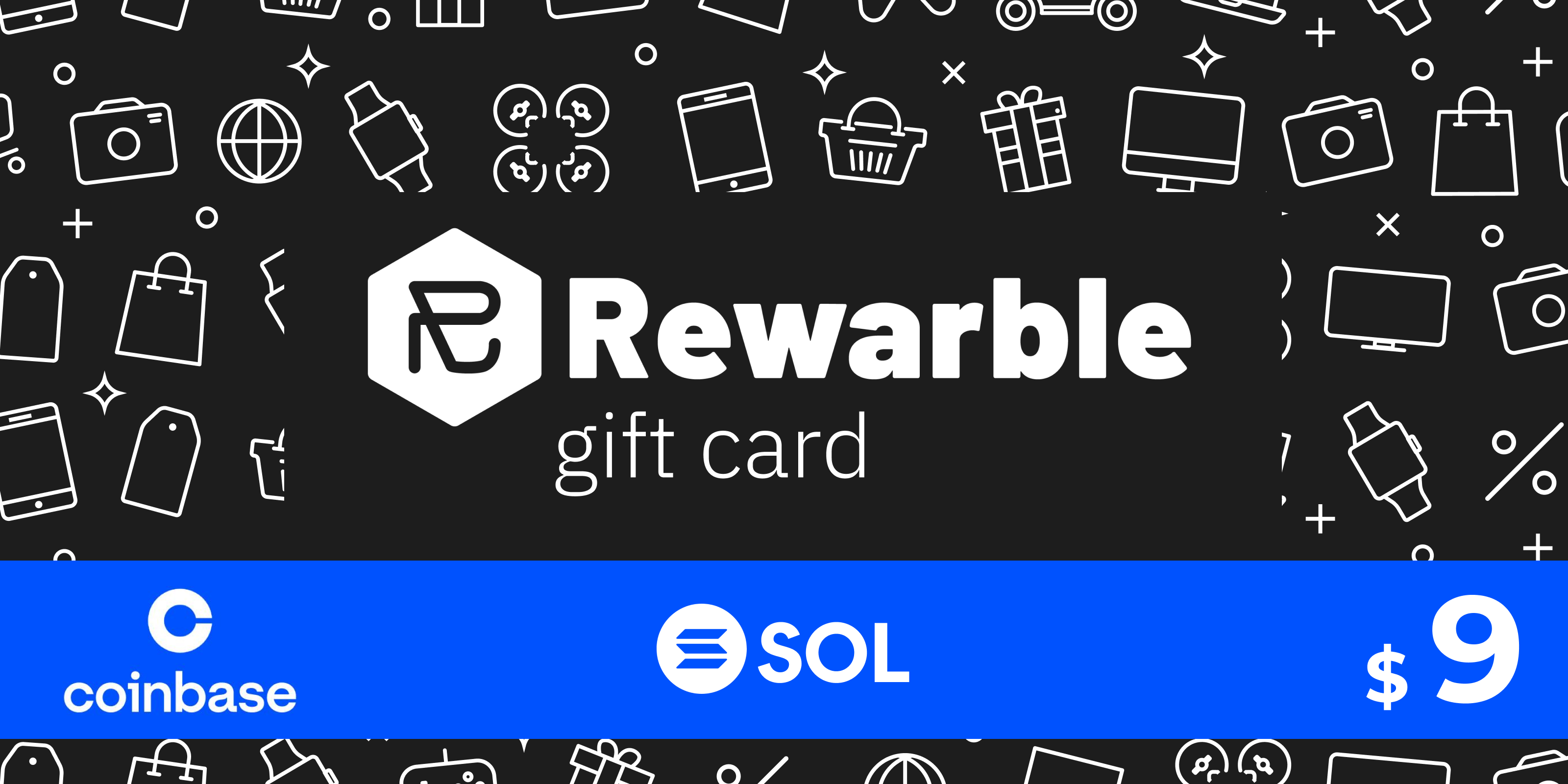 Rewarble Coinbase Gift Card SOL 9 USD