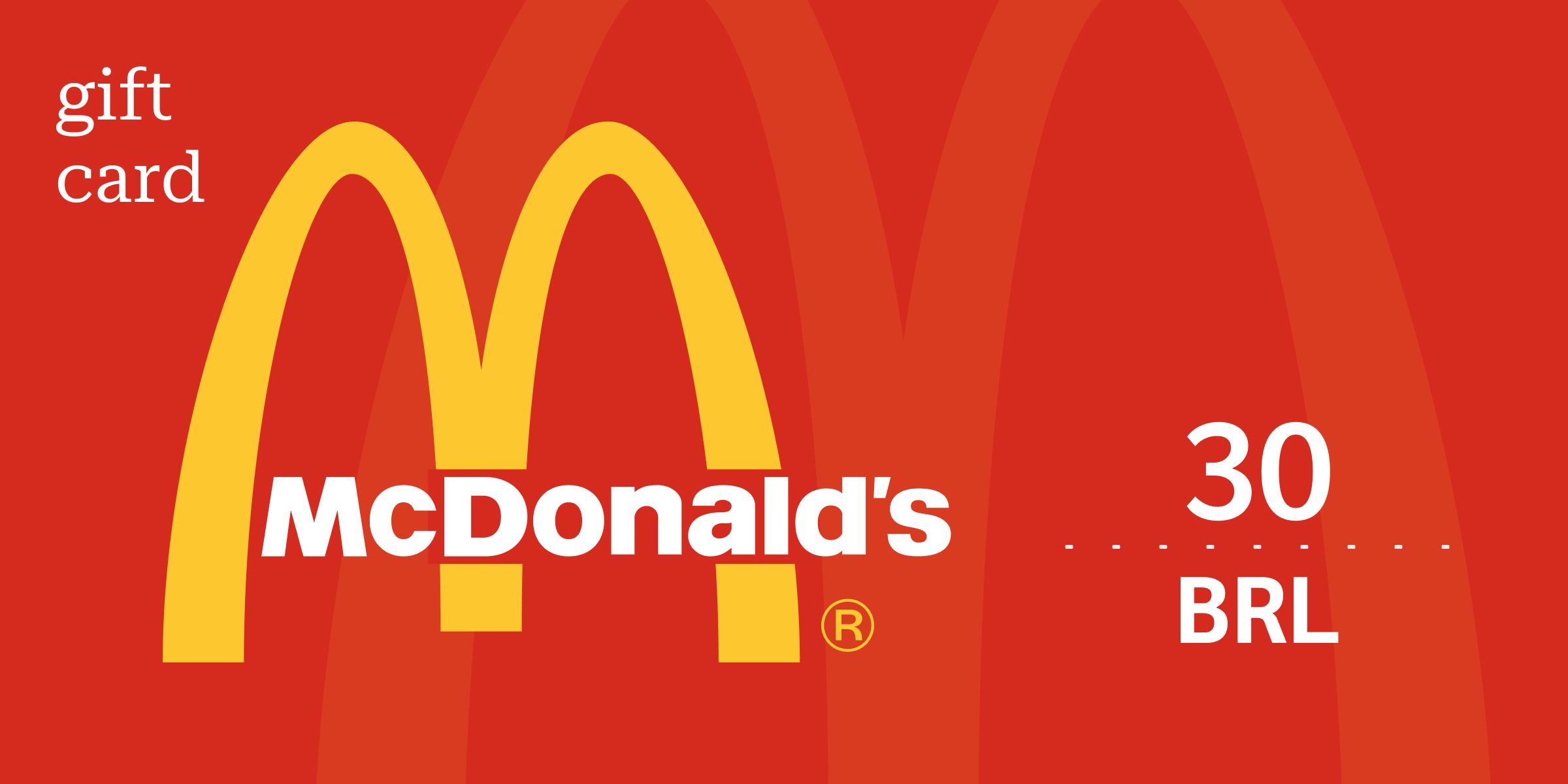 McDonalds Gift Card 30 BRL