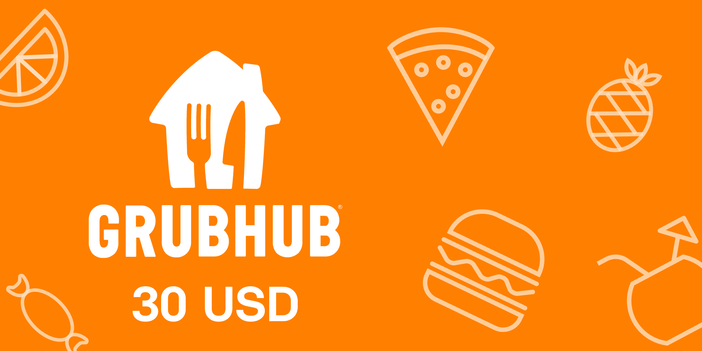 Grubhub Gift Card 30 USD