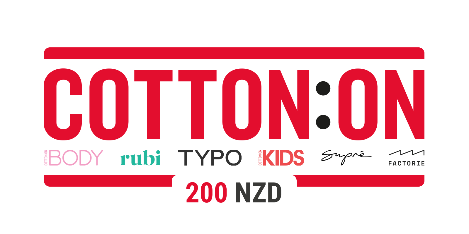 Cotton On Group Gift Card 200 NZD