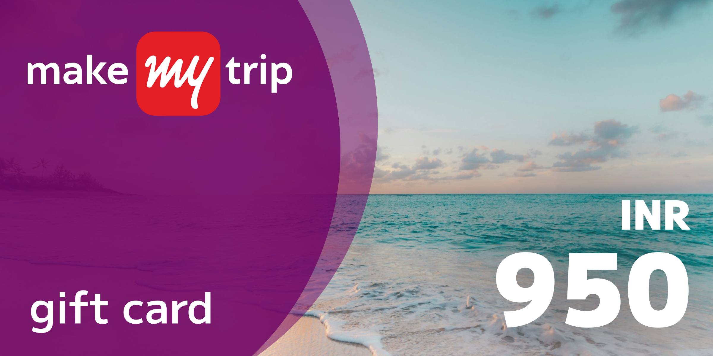 MakeMyTrip Gift Card 950 INR