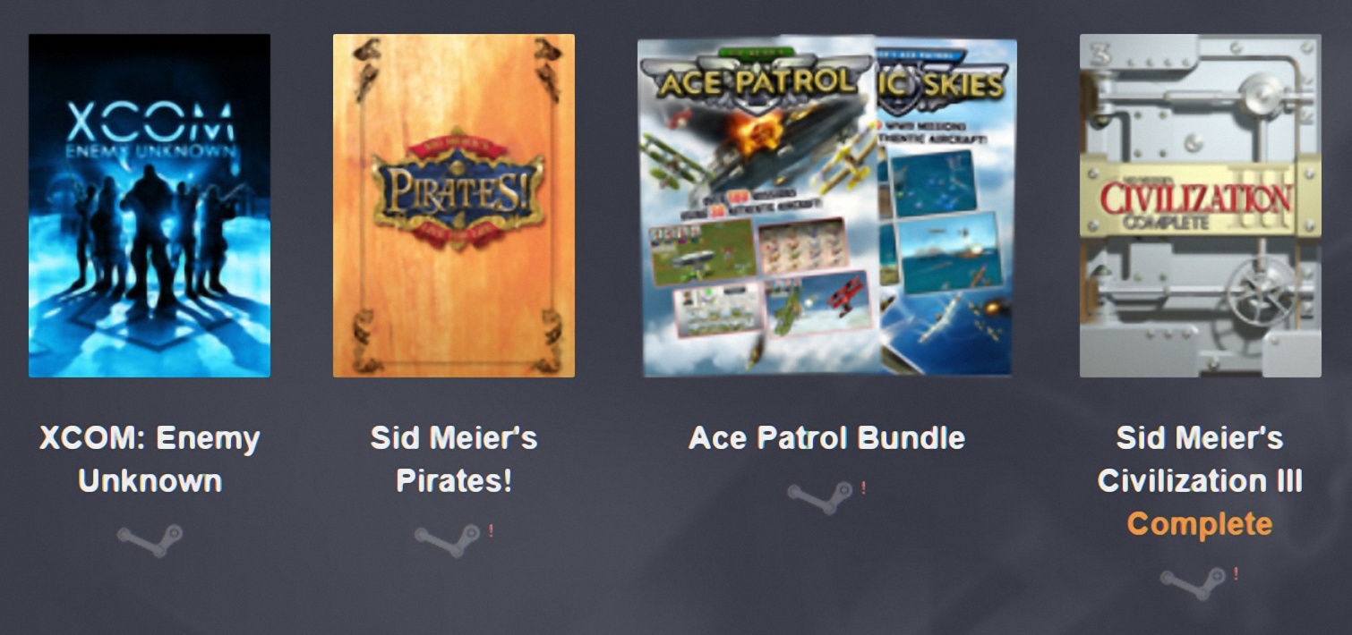 XCOM: Enemy Unknown + Sid Meiers Pirates! + Ace Patrol Bundle + Sid Meiers Civilization III: Complete (PC)