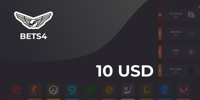 Bets4 Gift Card 10 USD