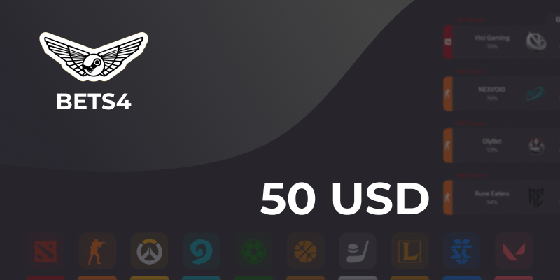Bets4 Gift Card 50 USD
