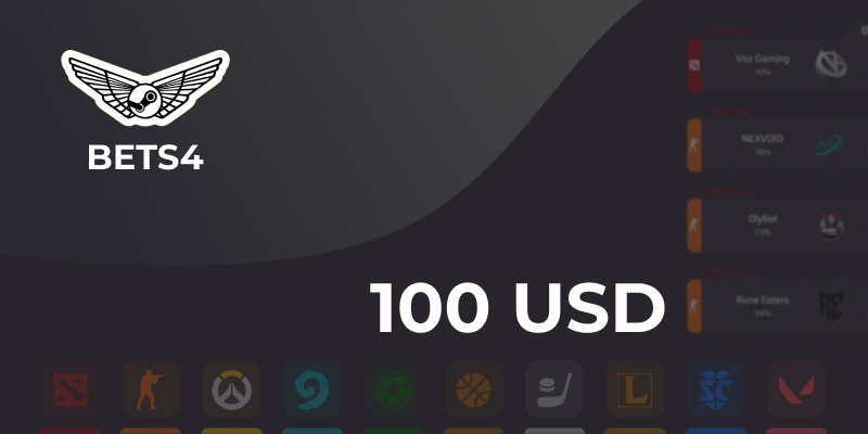 Bets4 Gift Card 100 USD