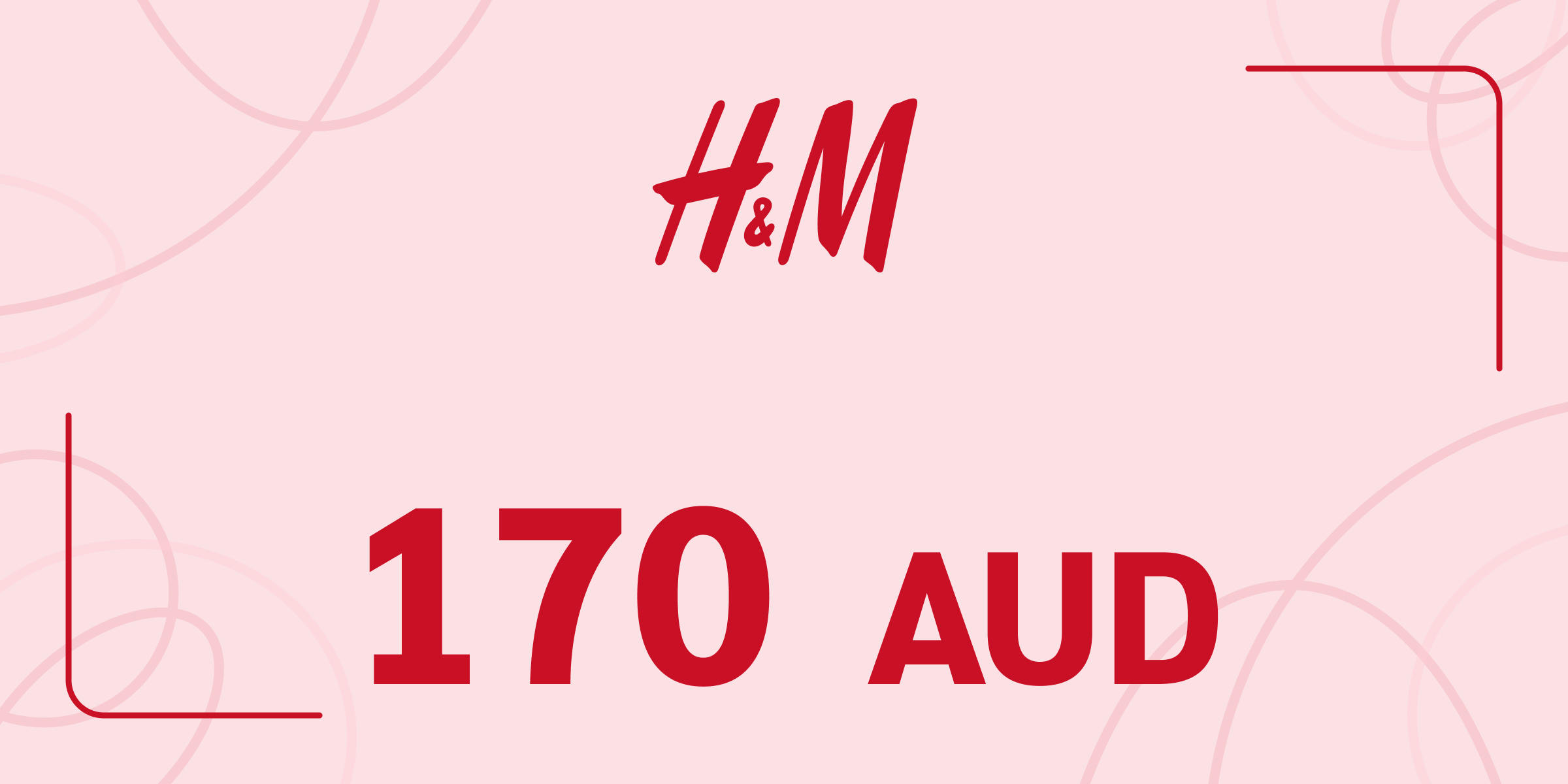 H and M Gift Card 170 AUD