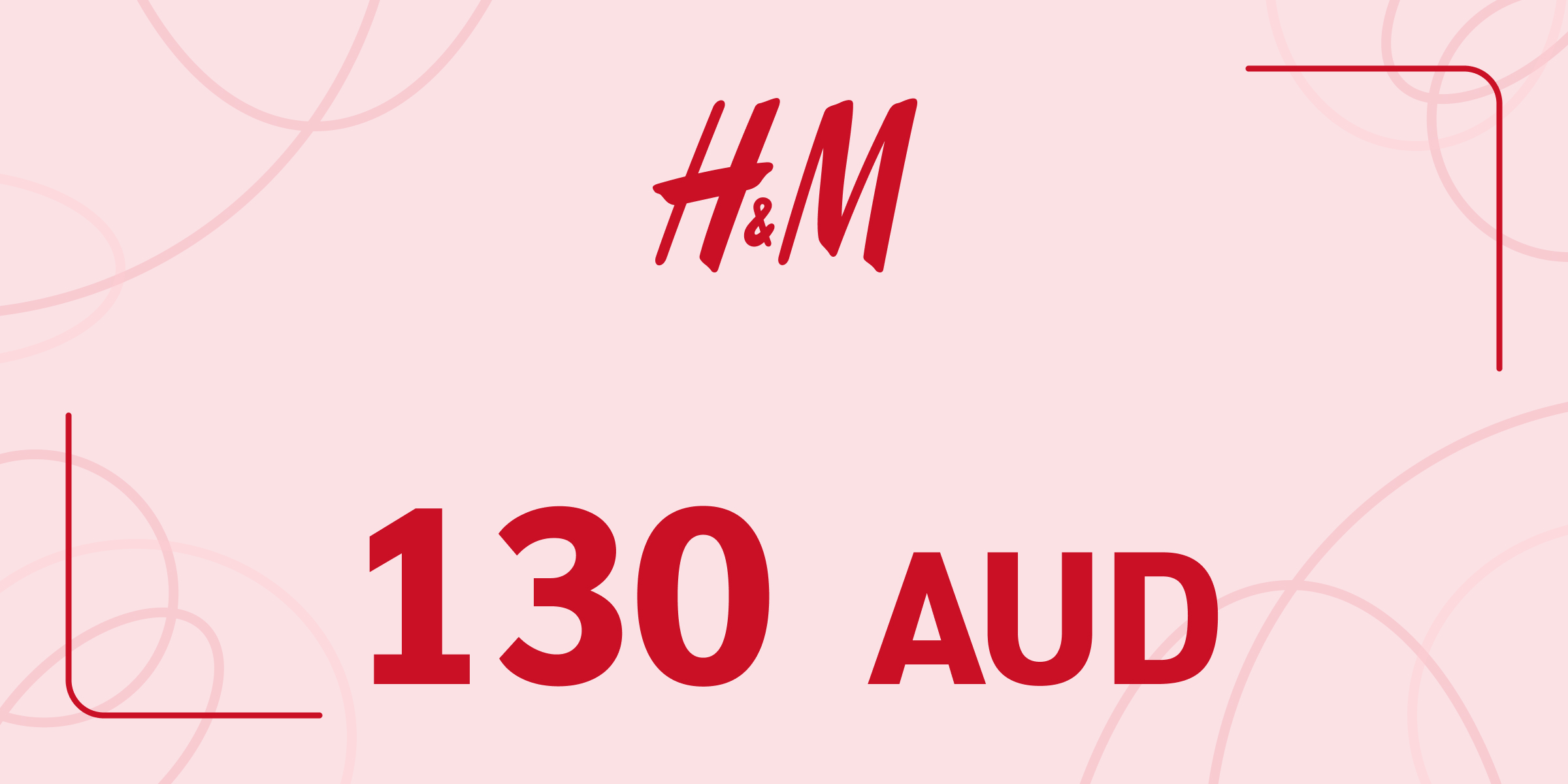 H and M Gift Card 130 AUD