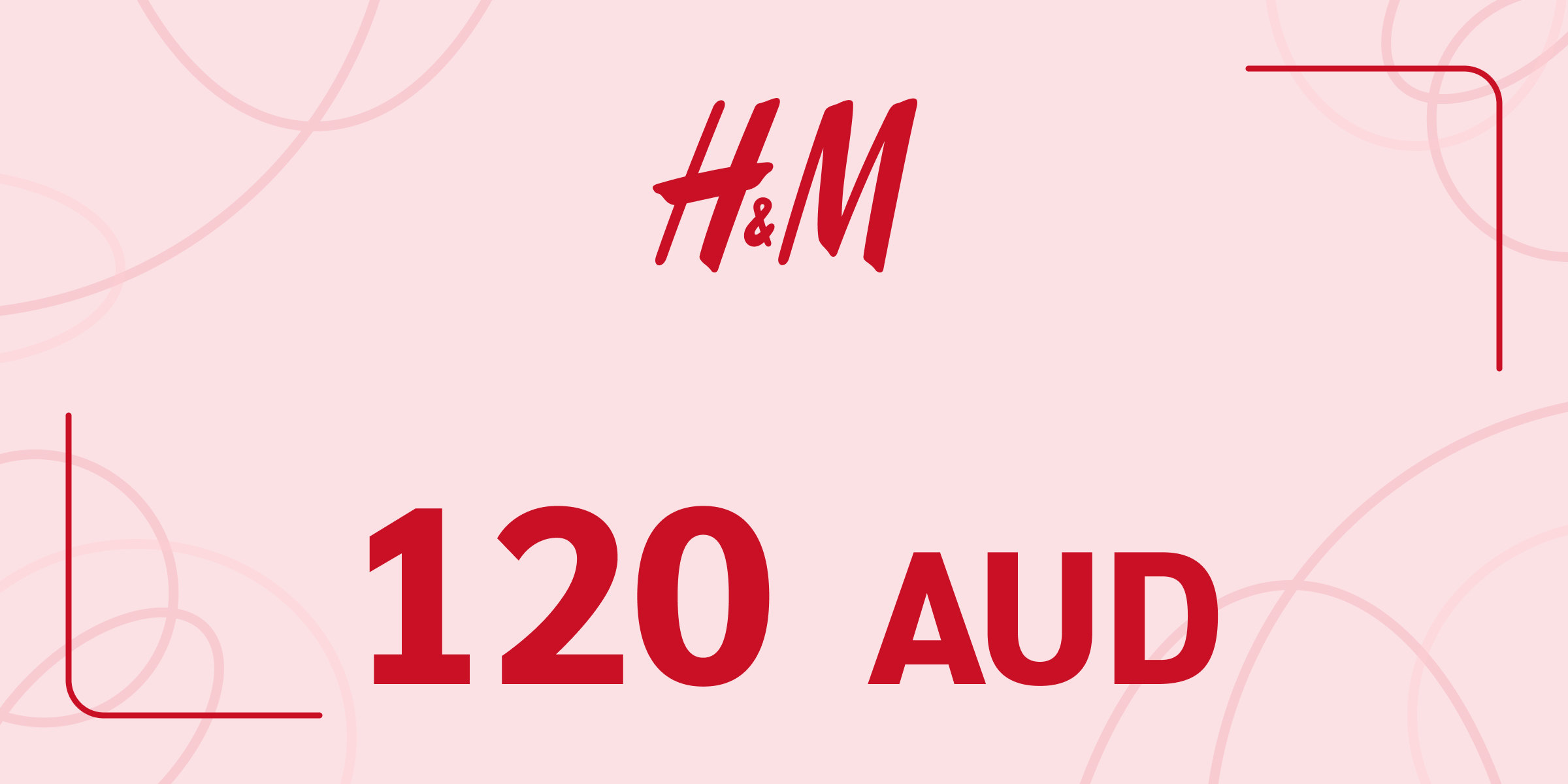 H and M Gift Card 120 AUD