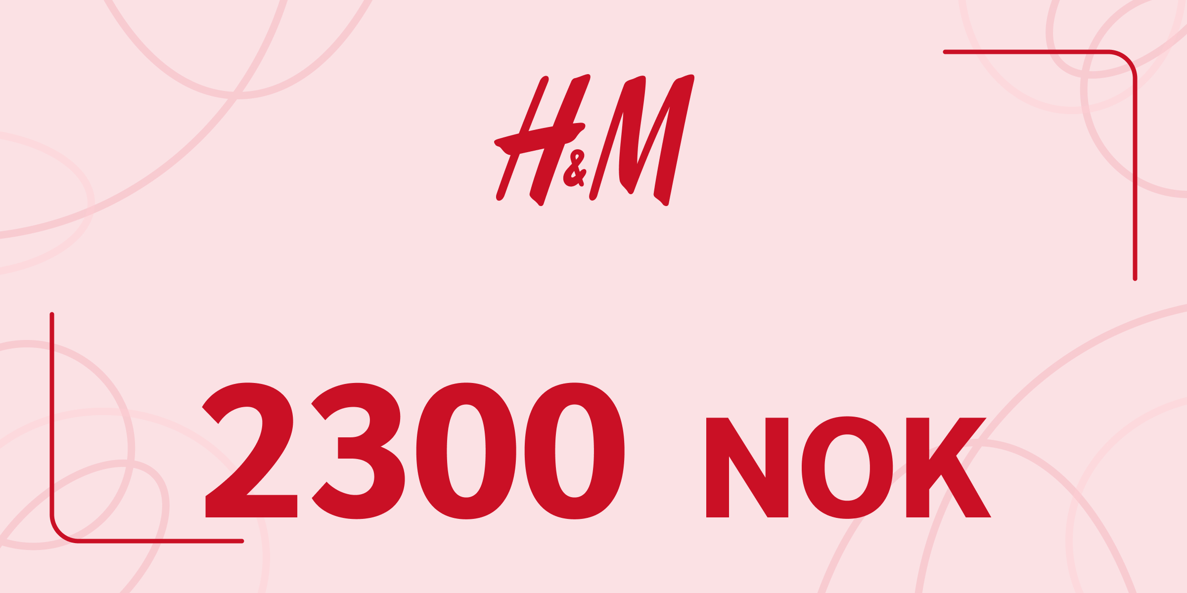 H and M Gift Card 2300 NOK
