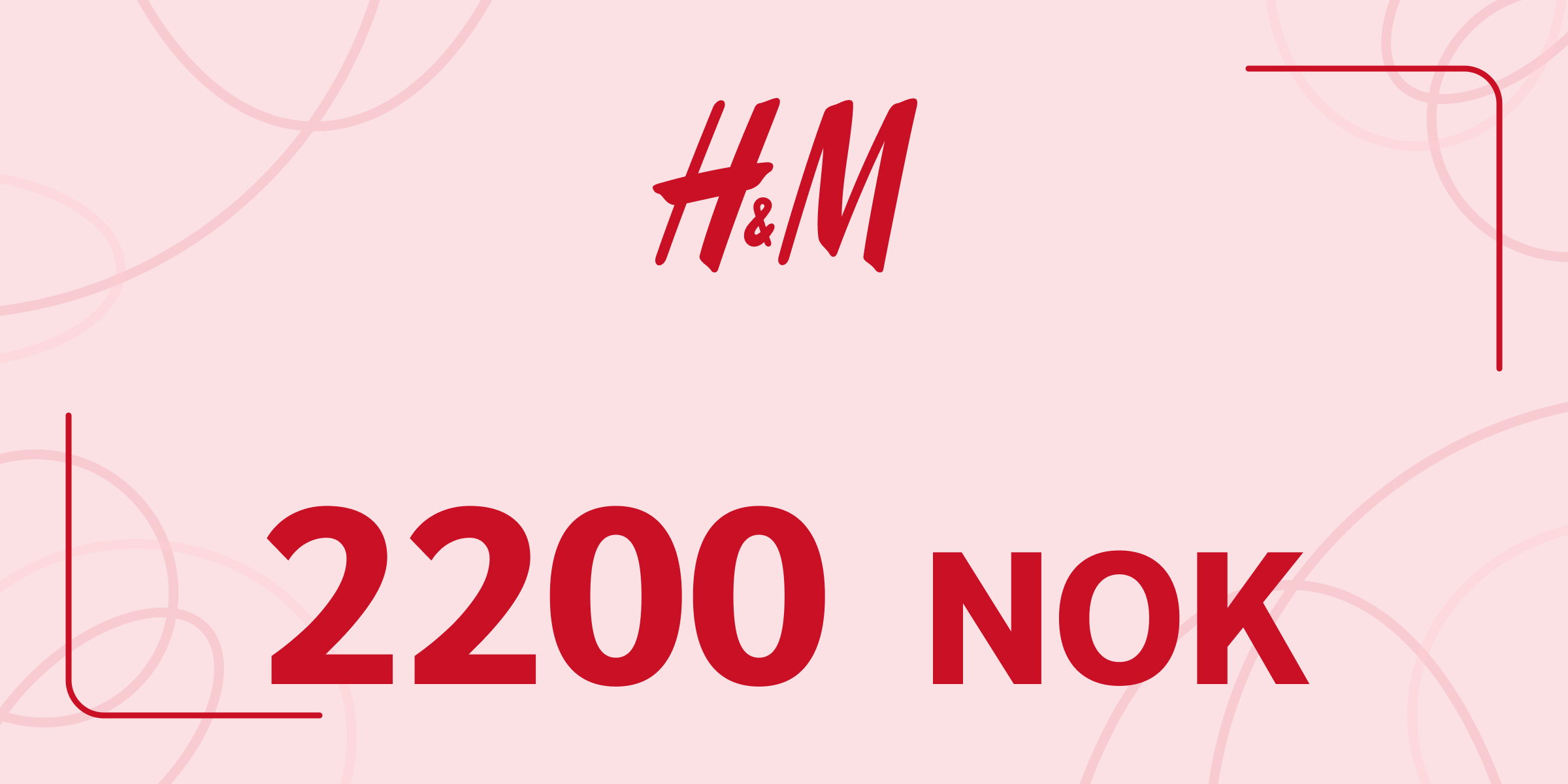 H and M Gift Card 2200 NOK