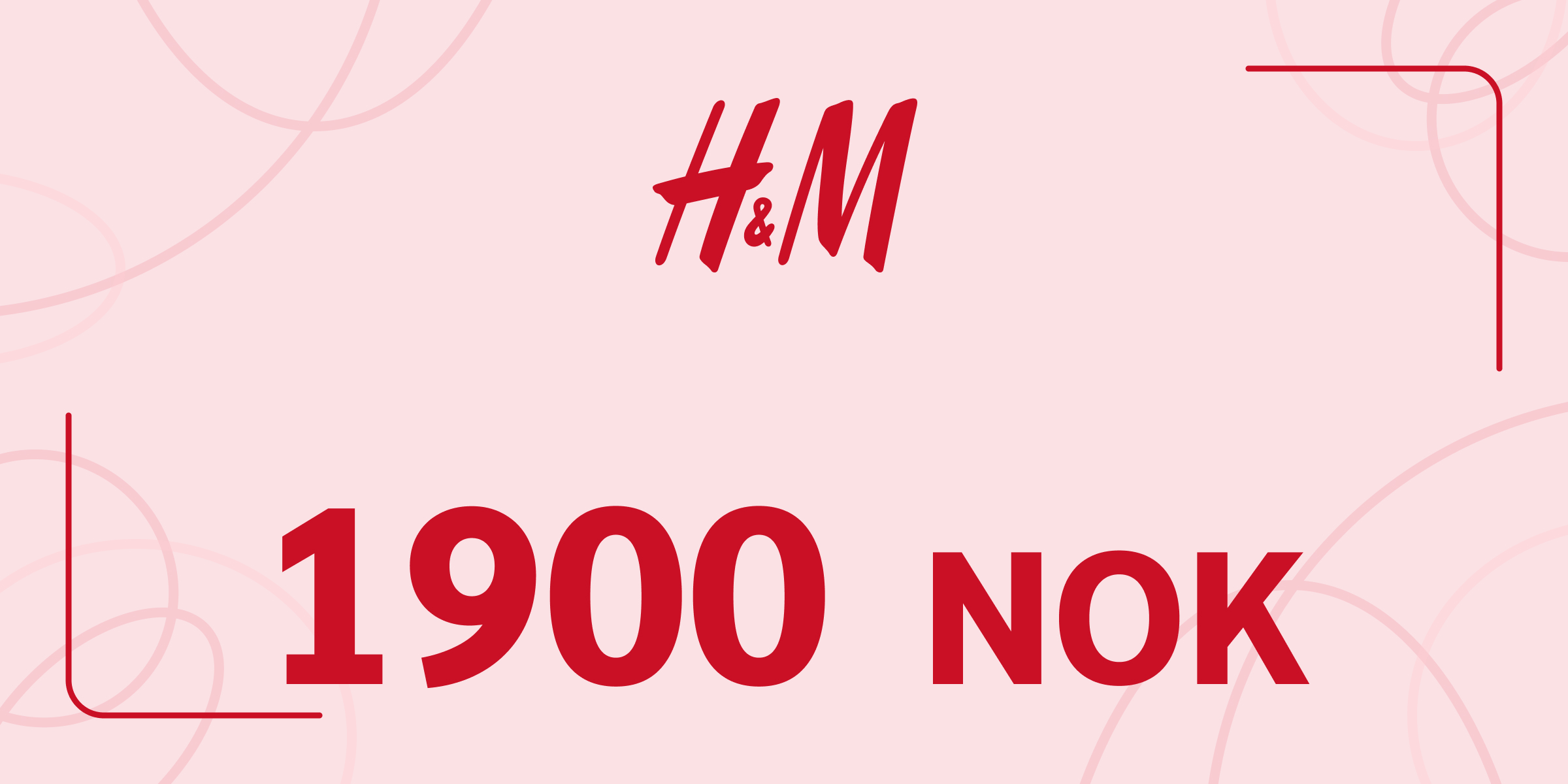 H and M Gift Card 1900 NOK