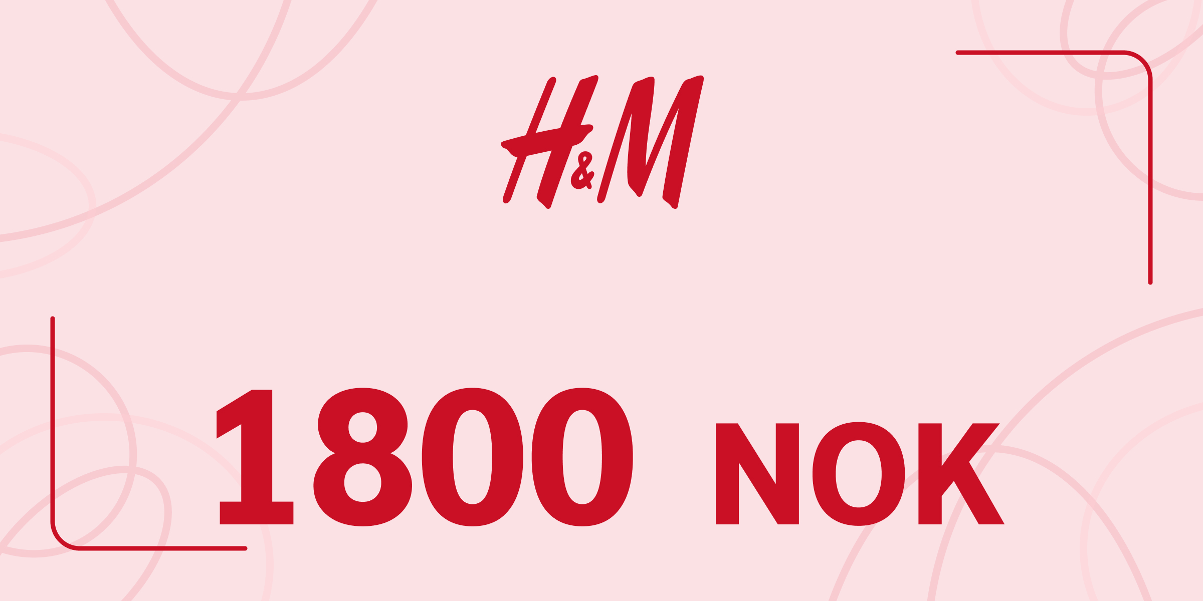 H and M Gift Card 1800 NOK