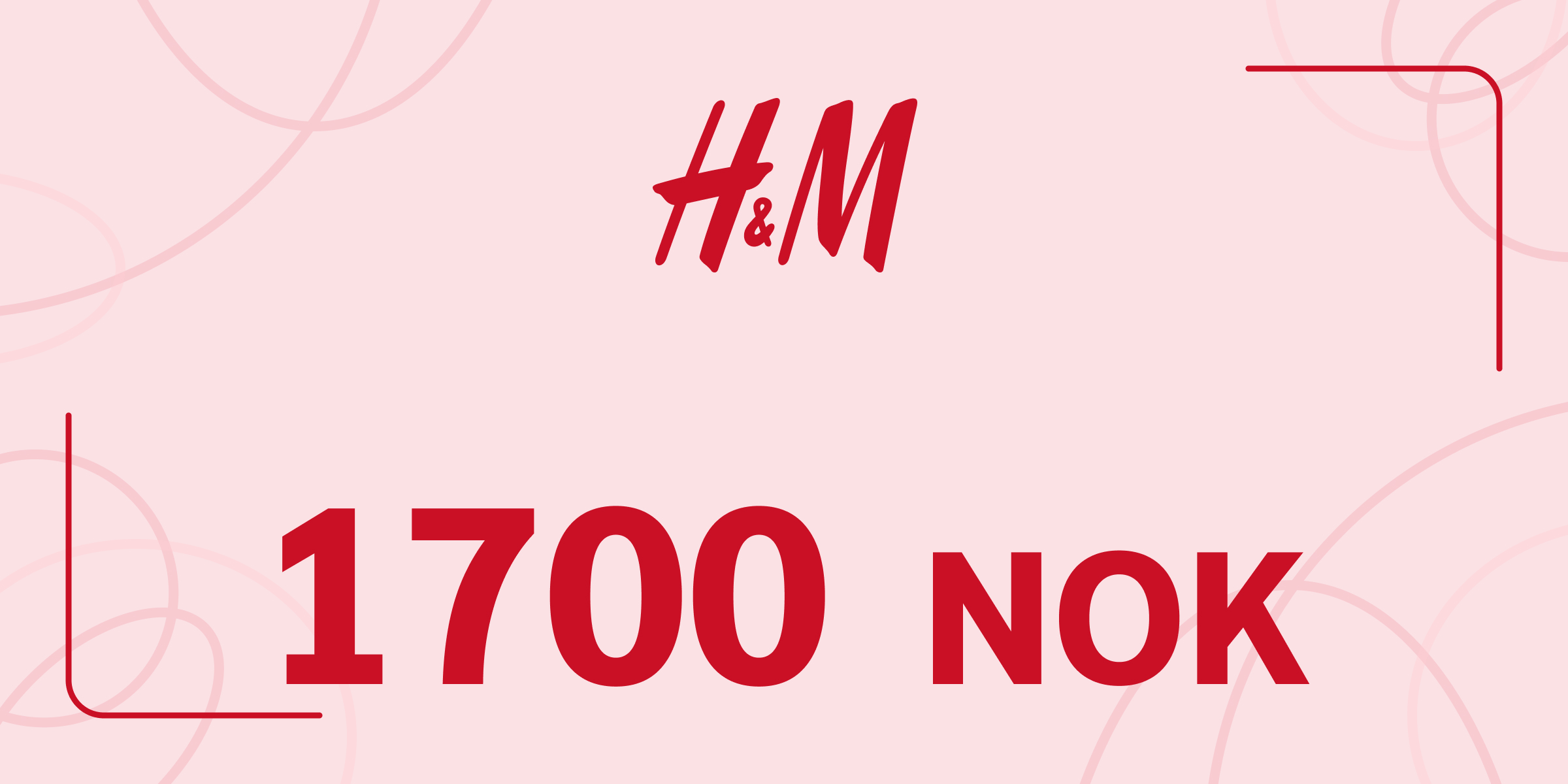 H and M Gift Card 1700 NOK