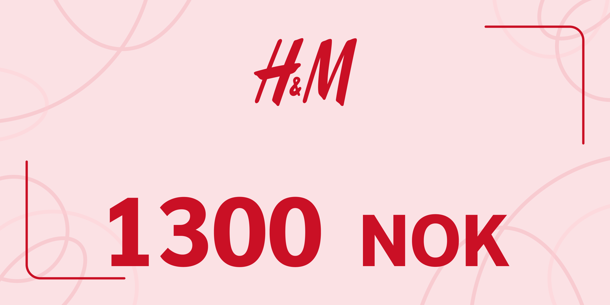 H and M Gift Card 1300 NOK