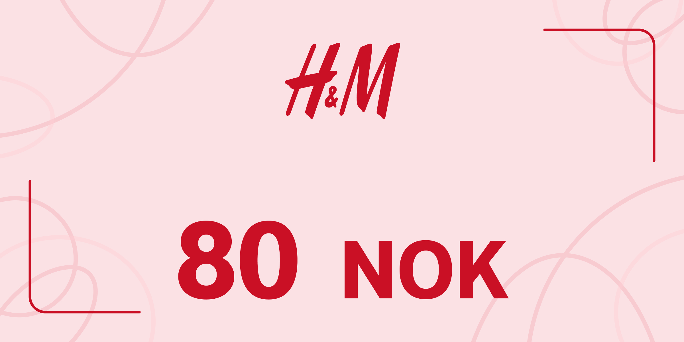 H and M Gift Card 80 NOK