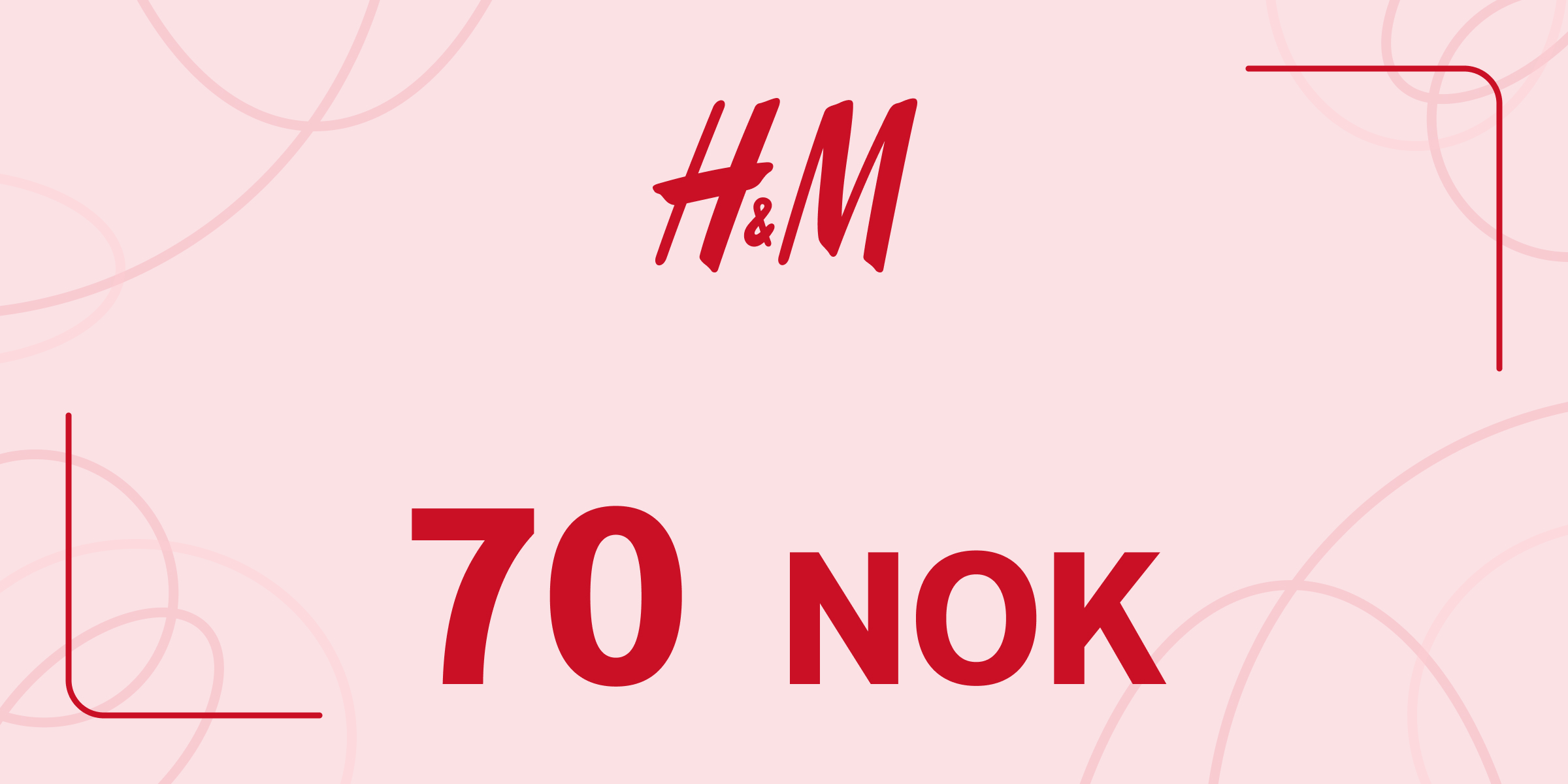 H and M Gift Card 70 NOK