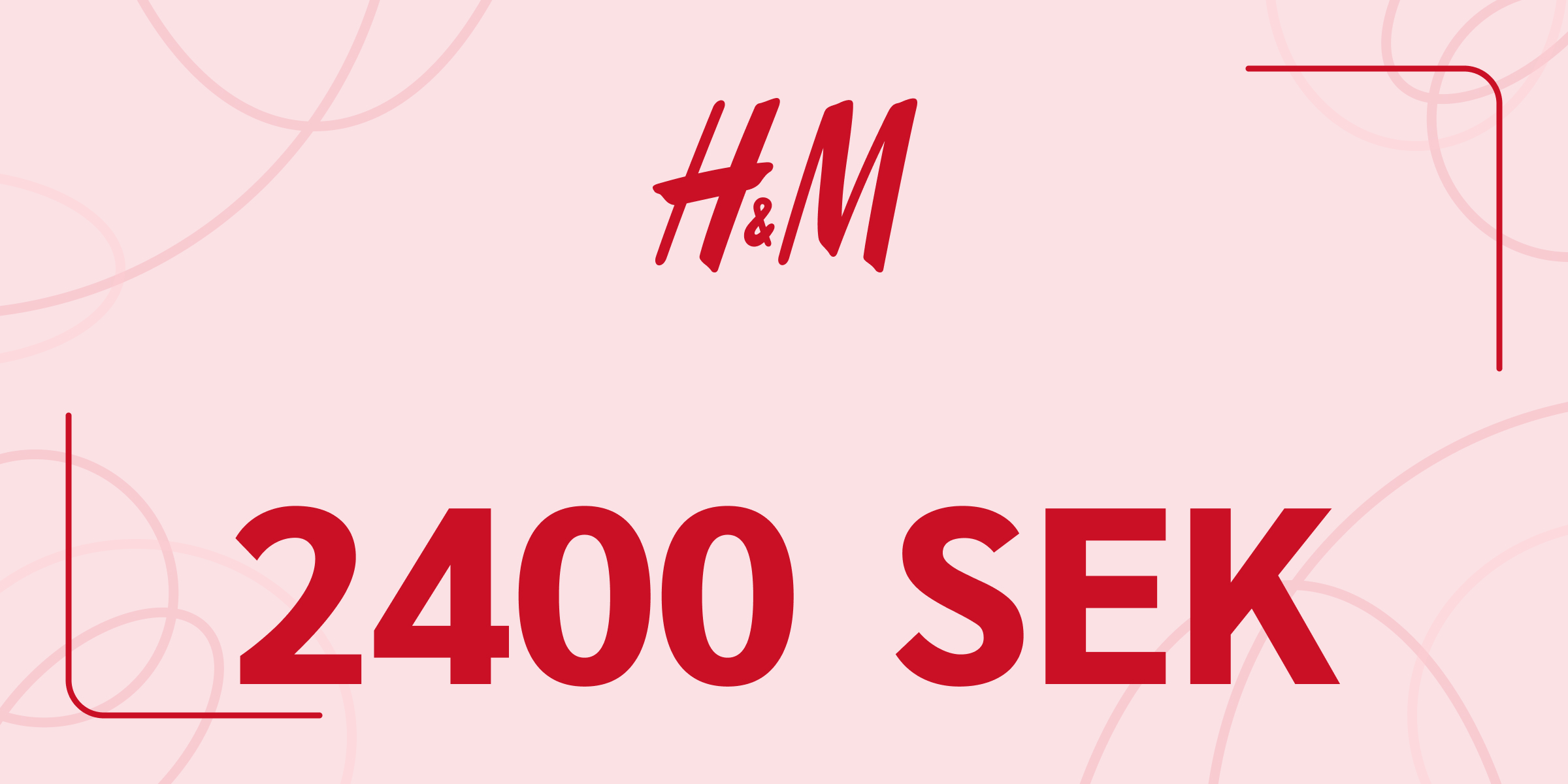 H and M Gift Card 2400 SEK